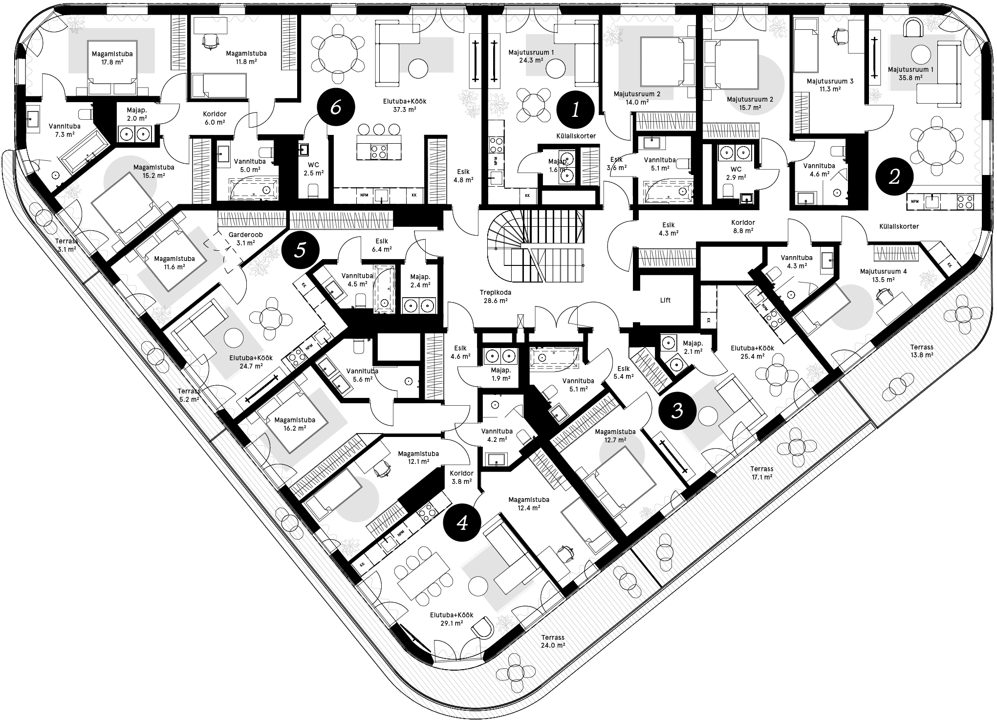 Korruseplaan – Laeva 4a, Korrus 2