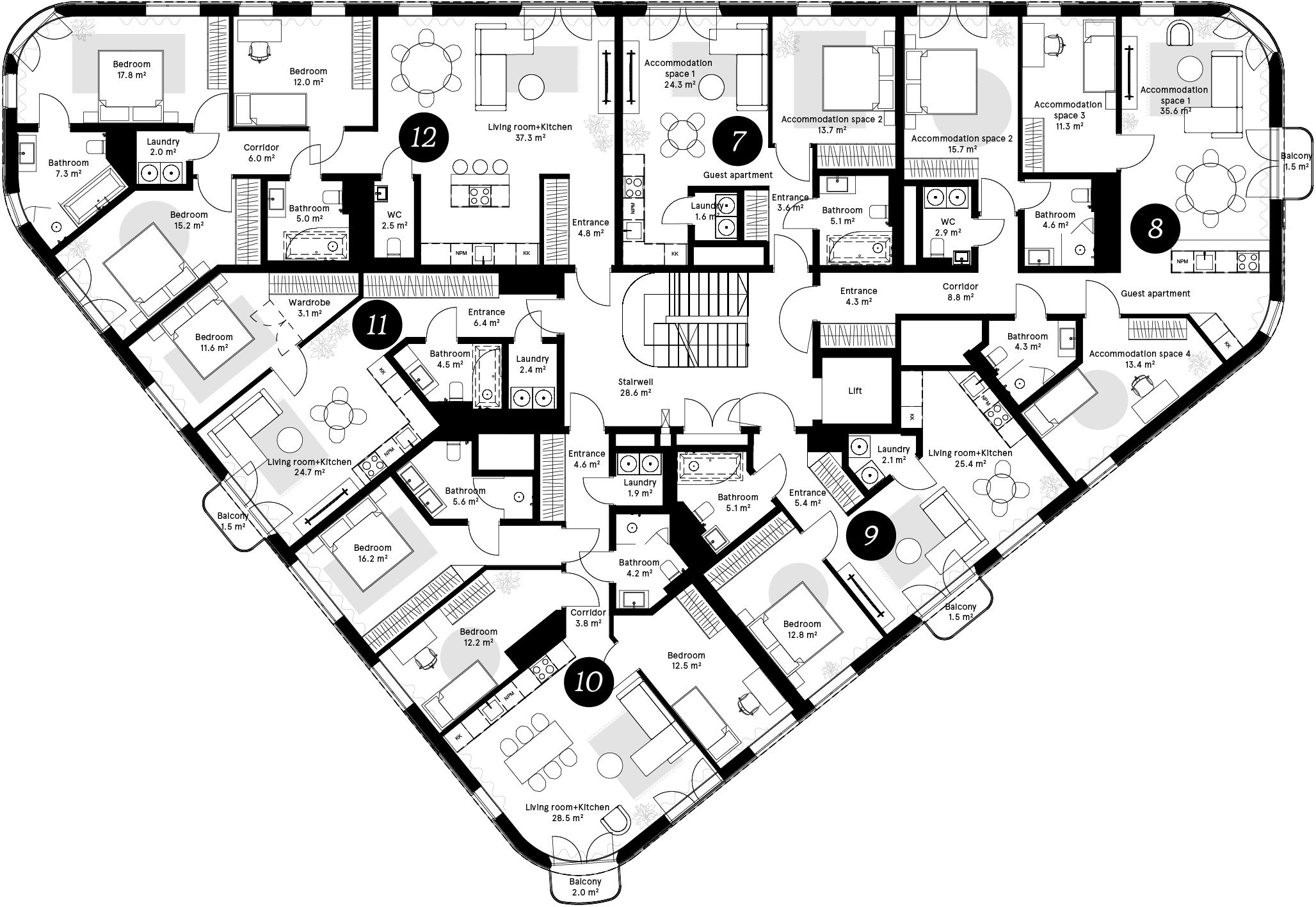 Floor plan – Laeva 4a, Floor 3