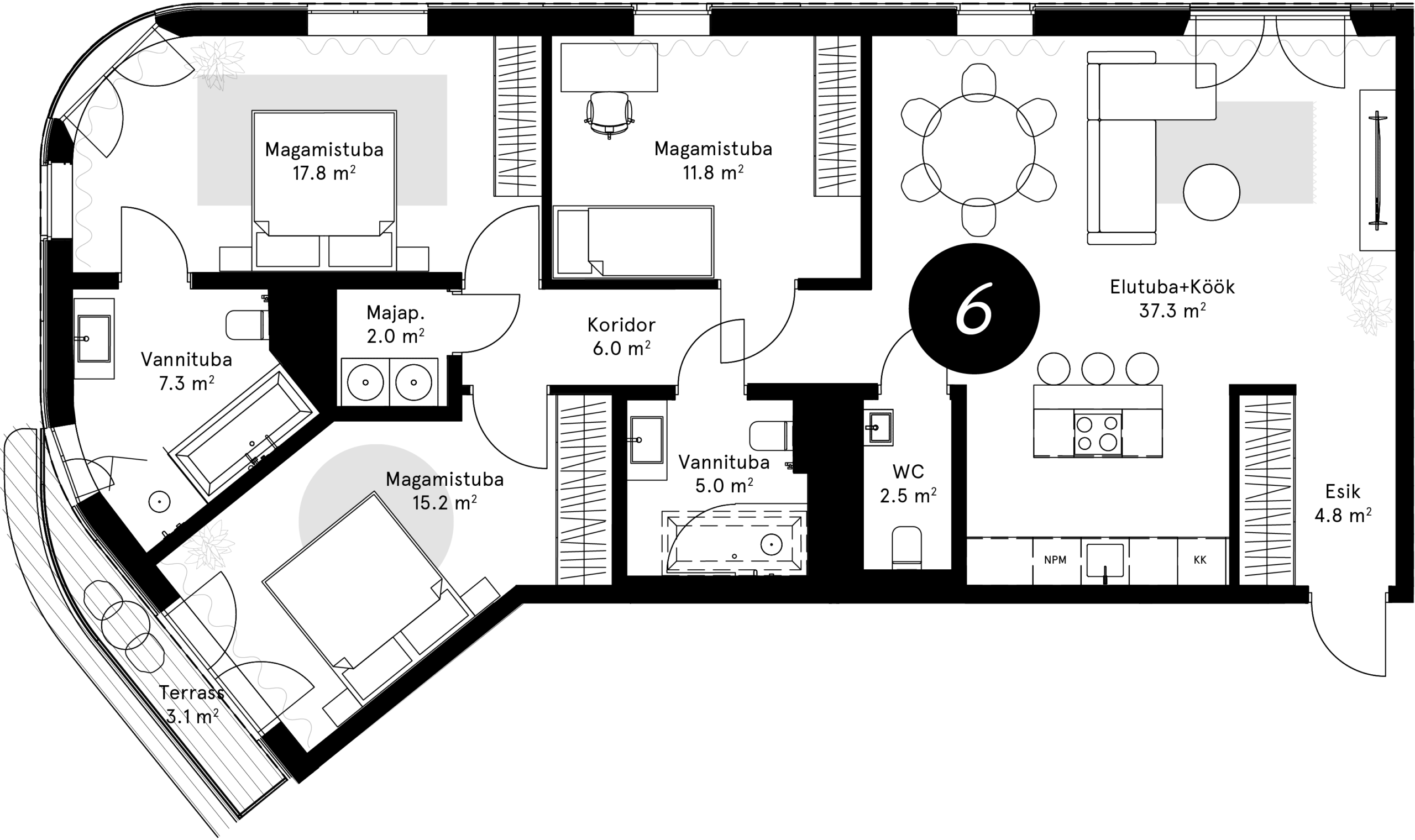 Korteriplaan – Korter 6