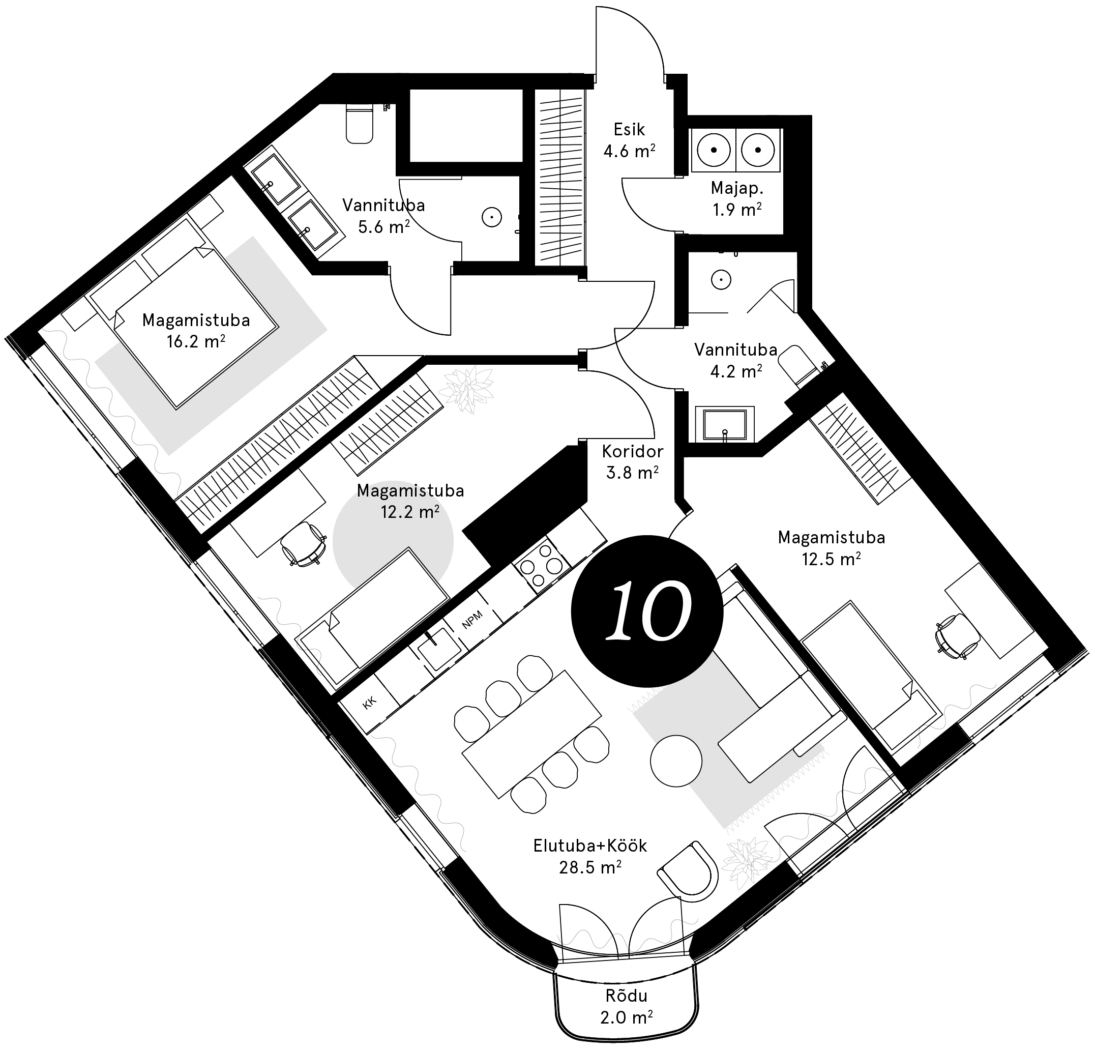 Korteriplaan – Korter 10