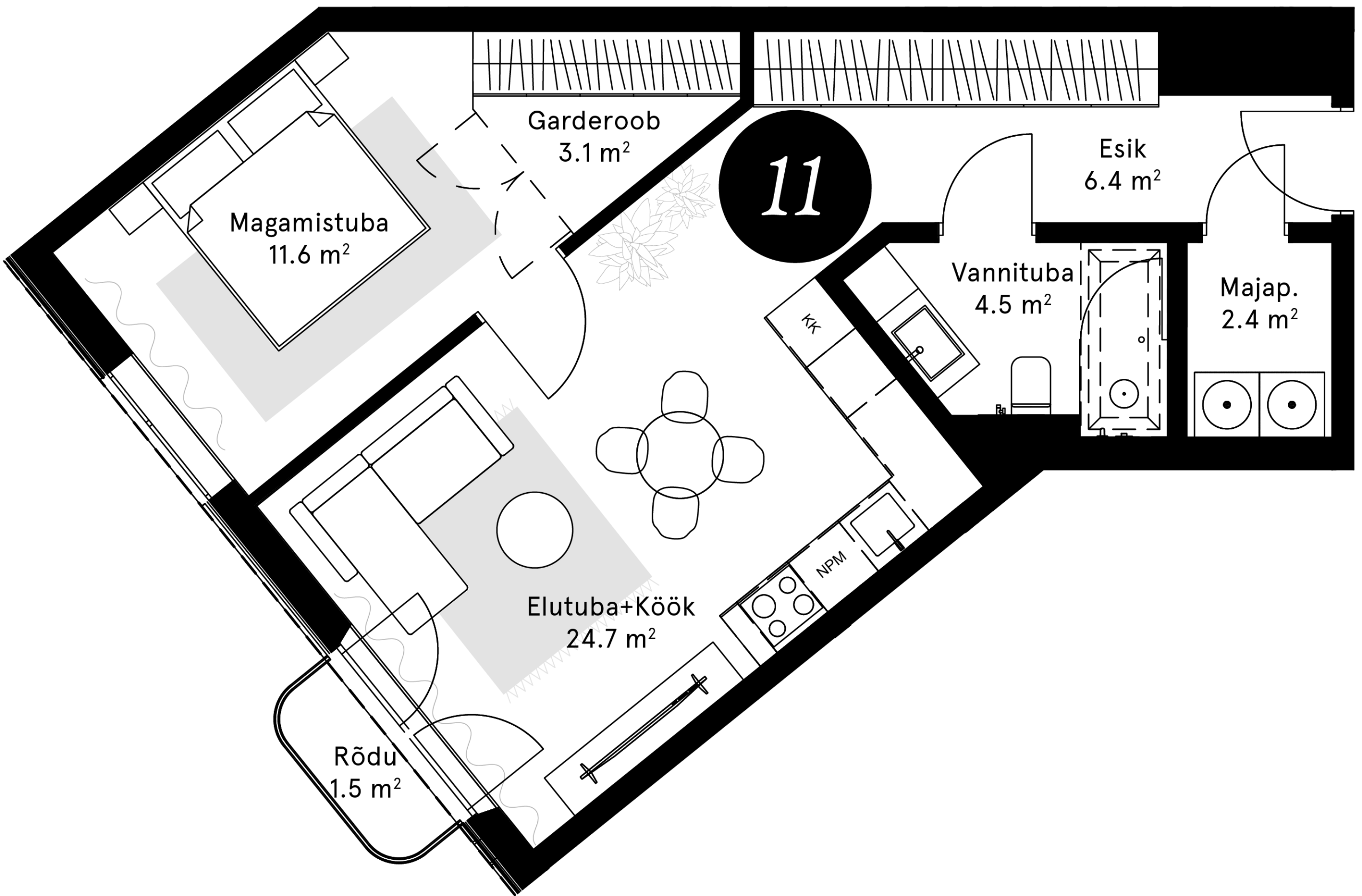 Korteriplaan – Korter 11