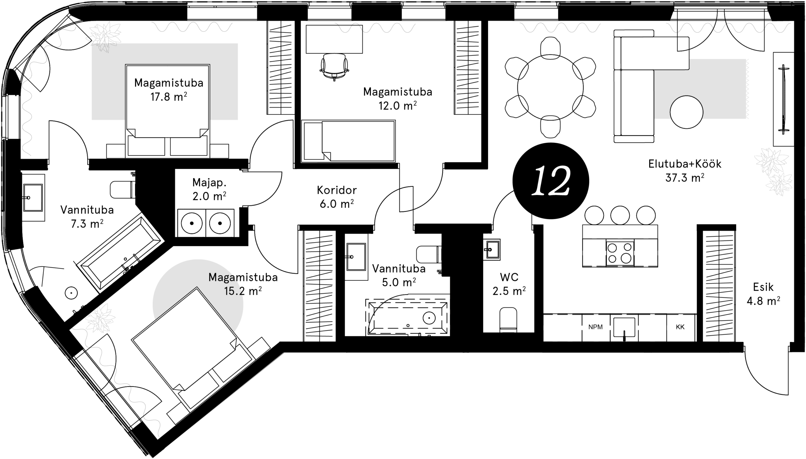 Korteriplaan – Korter 12