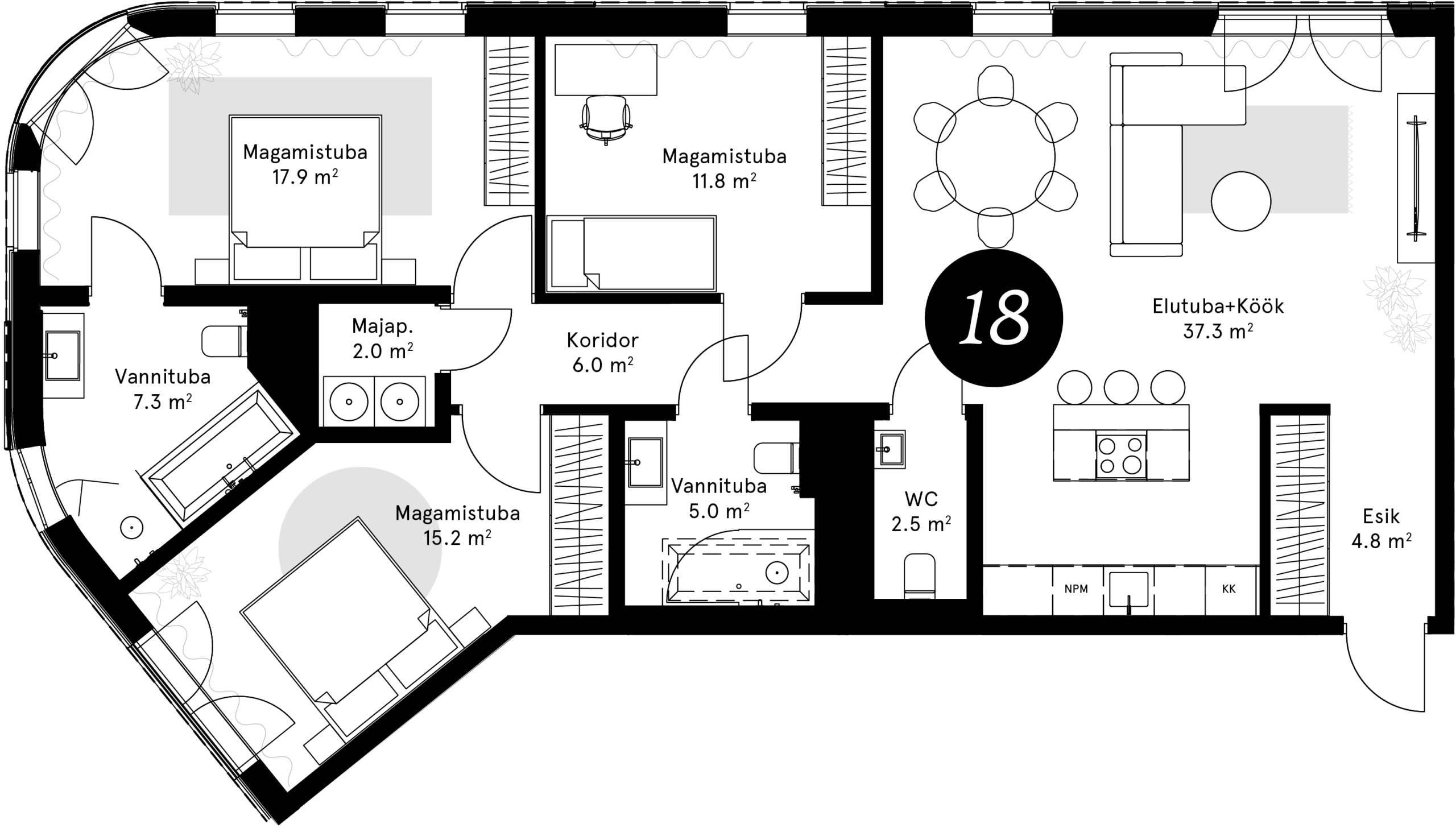 Korteriplaan – Korter 18