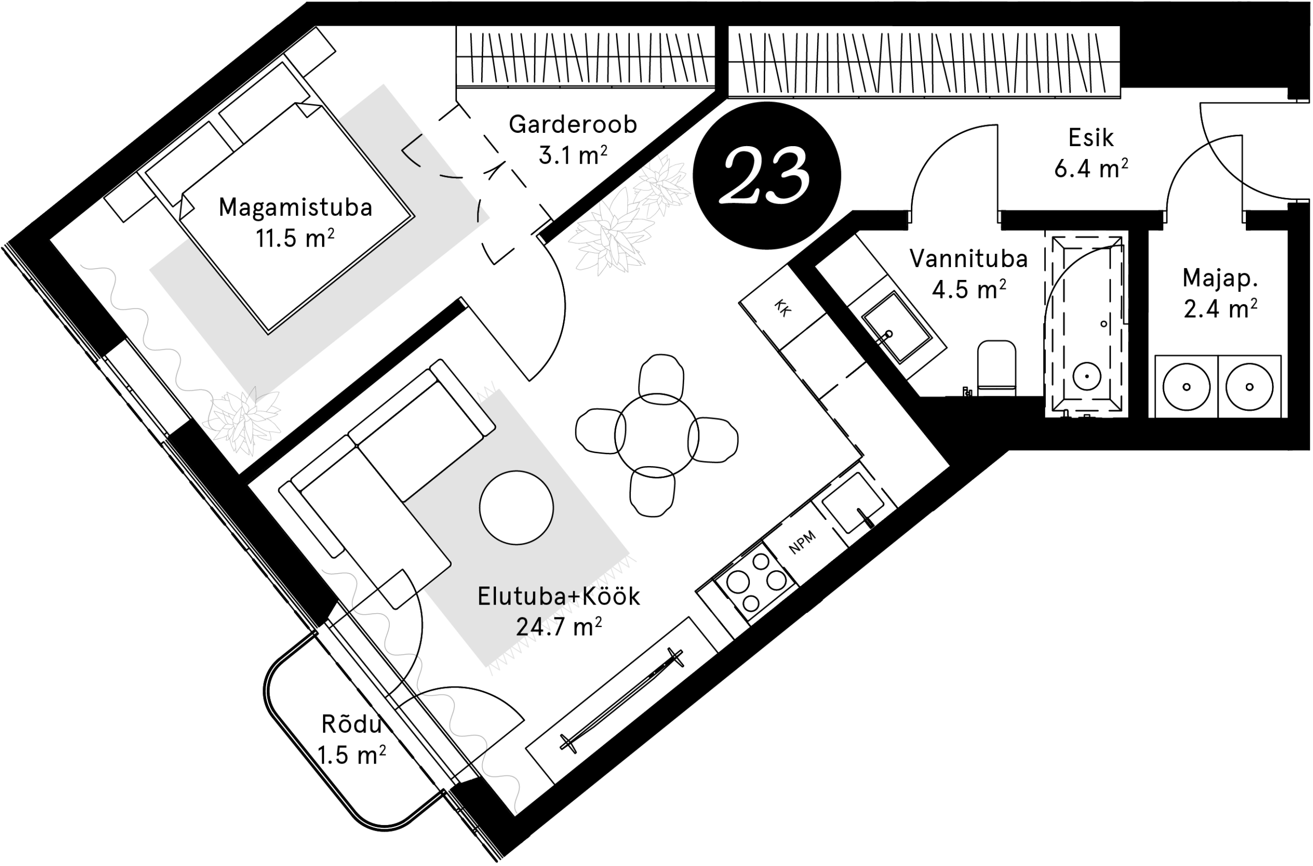 Korteriplaan – Korter 23