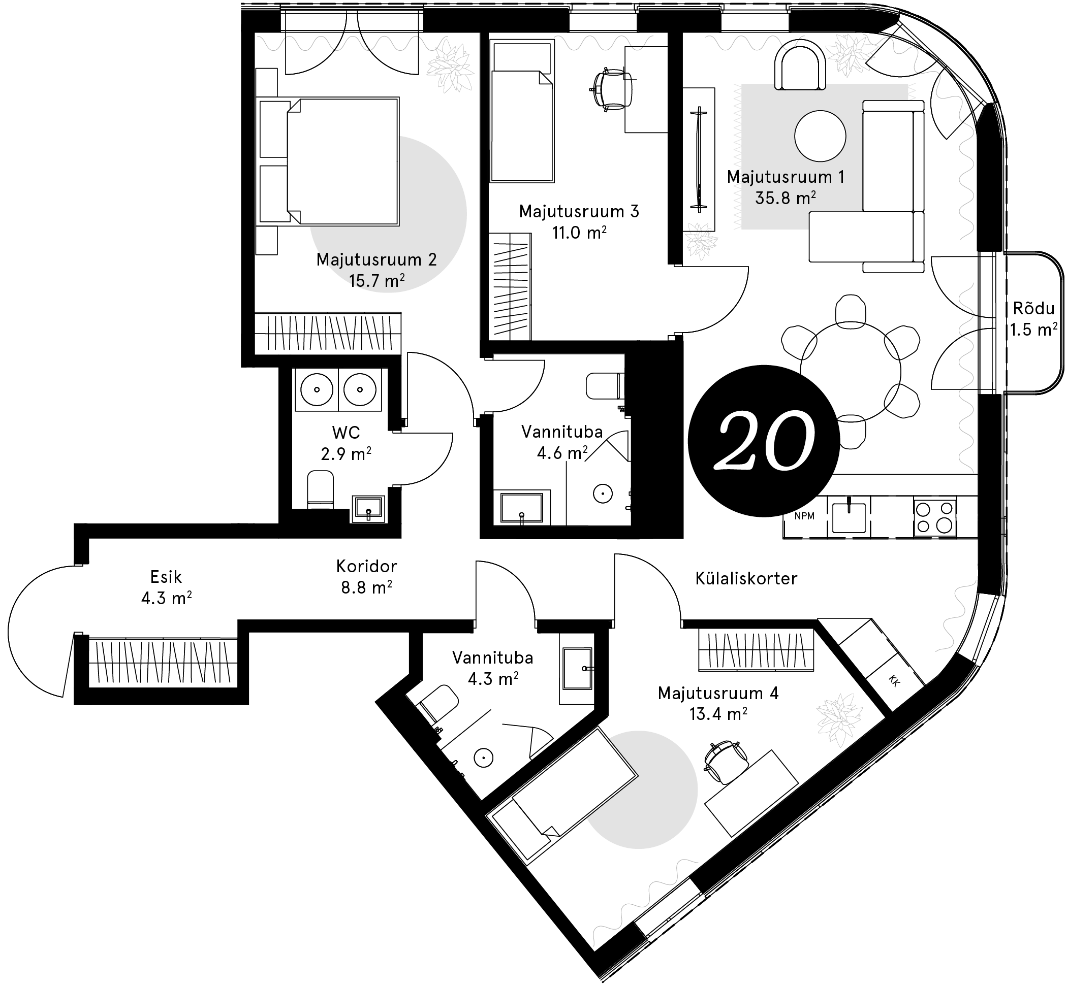 Korteriplaan – Korter 20