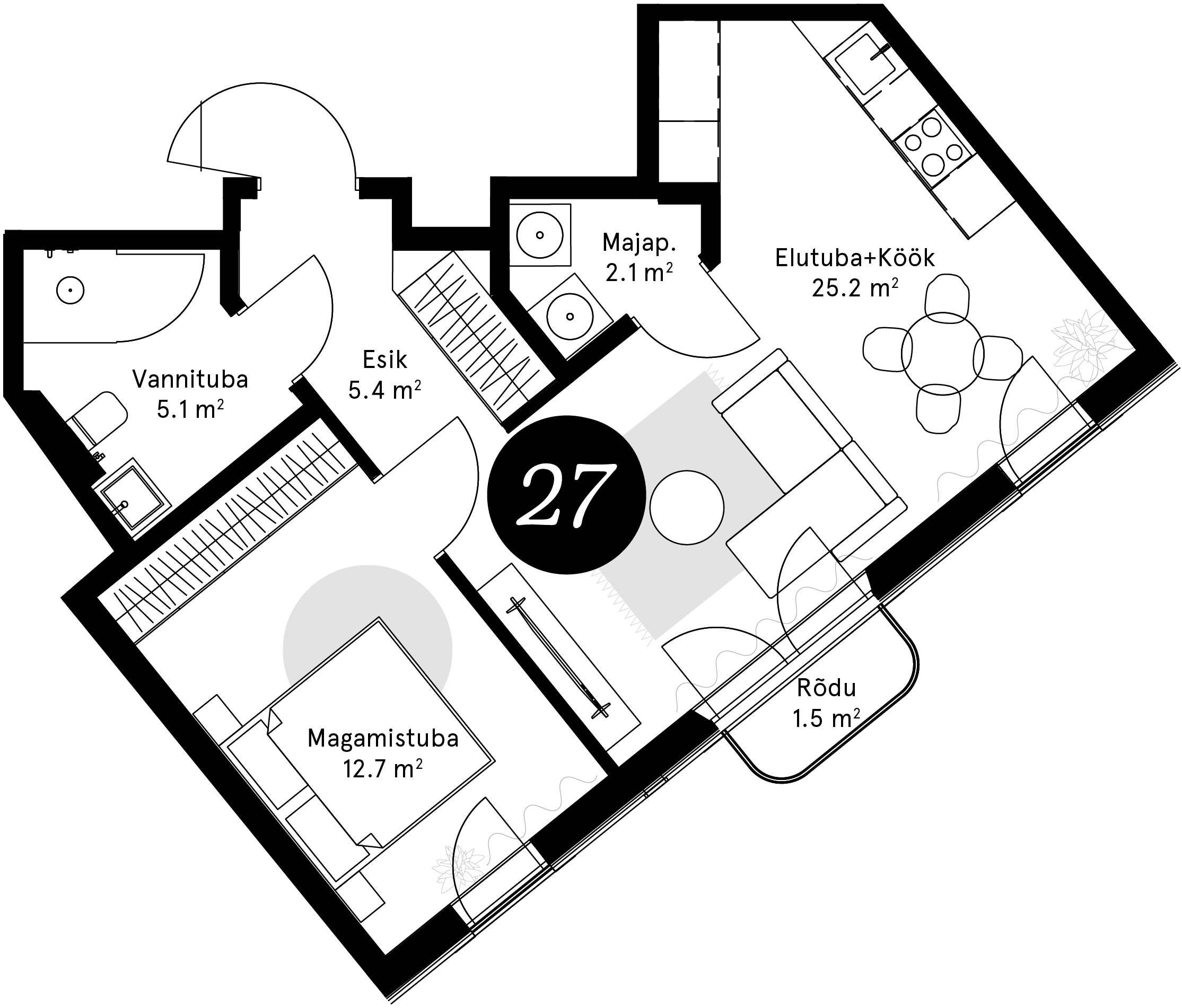 Korteriplaan – Korter 27