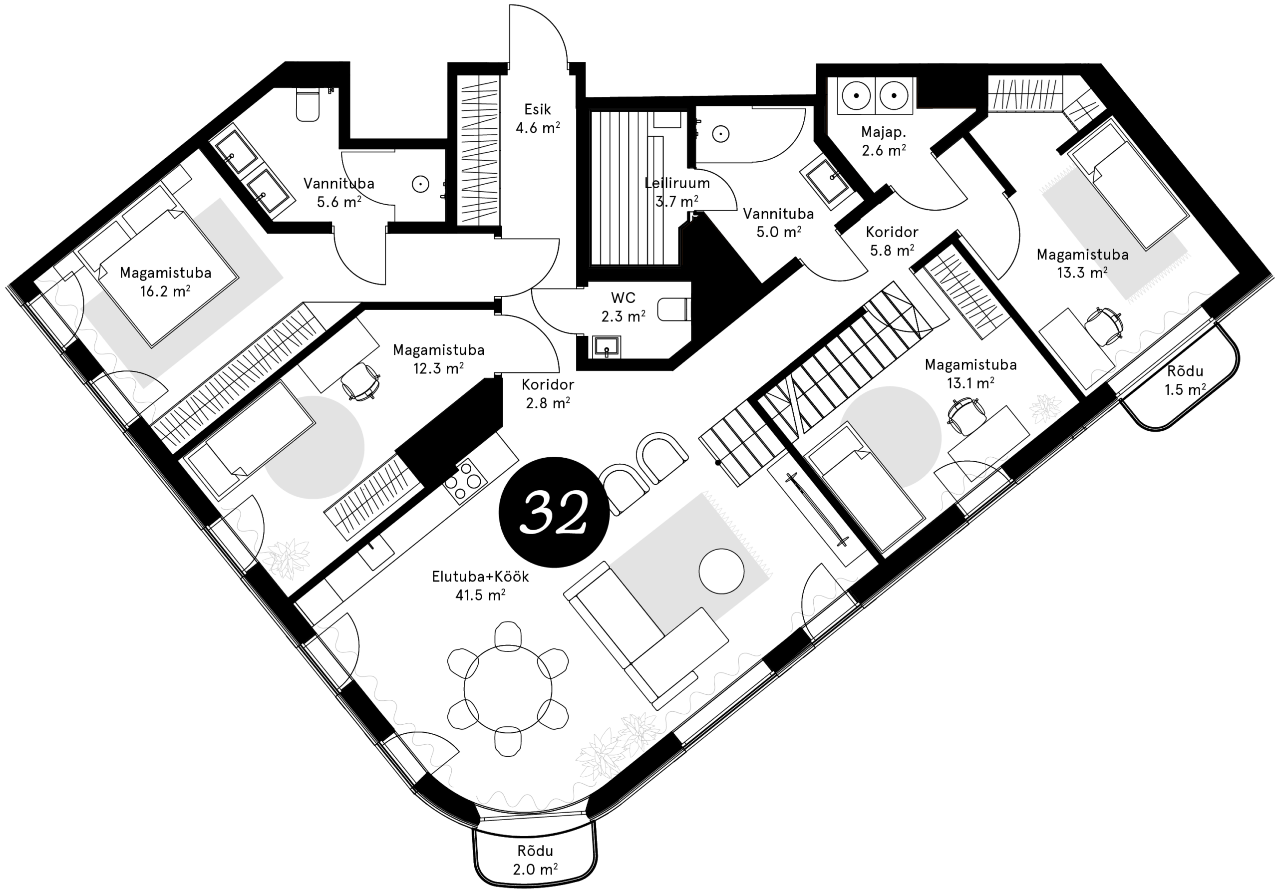 Korteriplaan – Korter 32