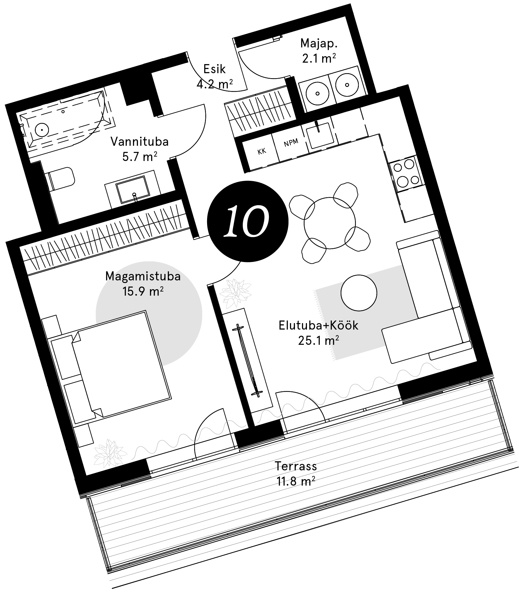 Korteriplaan – Korter 10