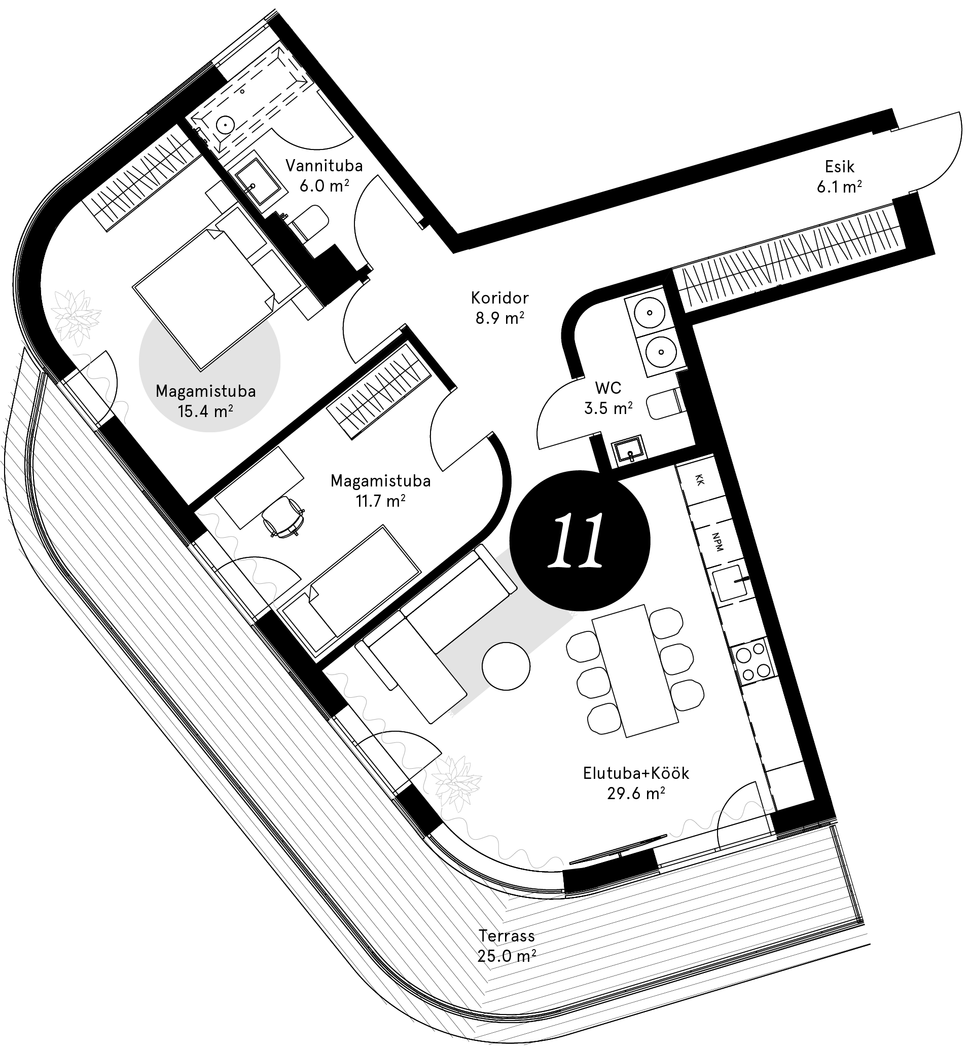 Korteriplaan – Korter 11