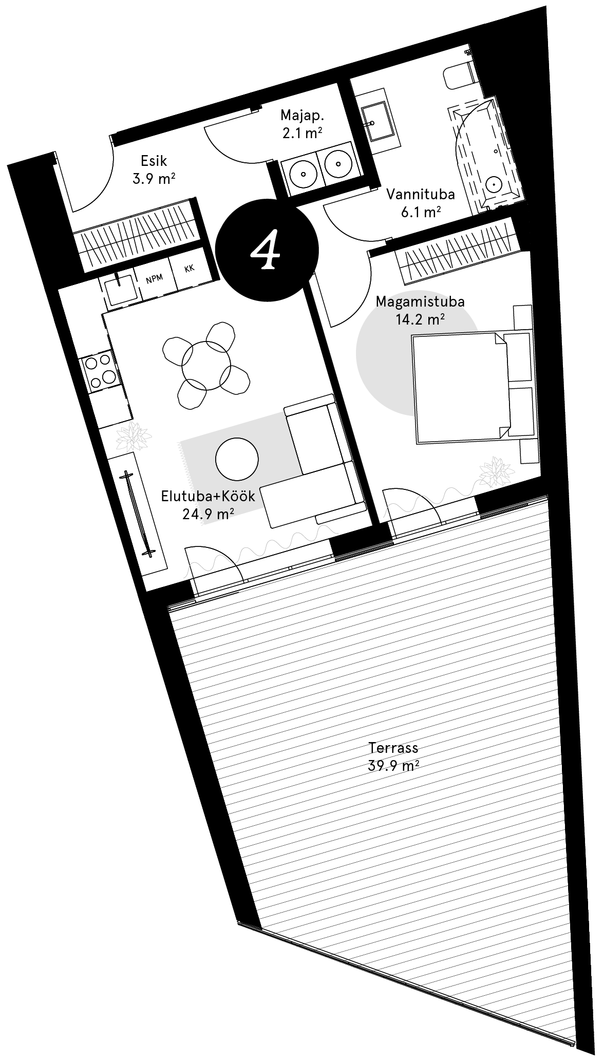 Korteriplaan – Korter 4