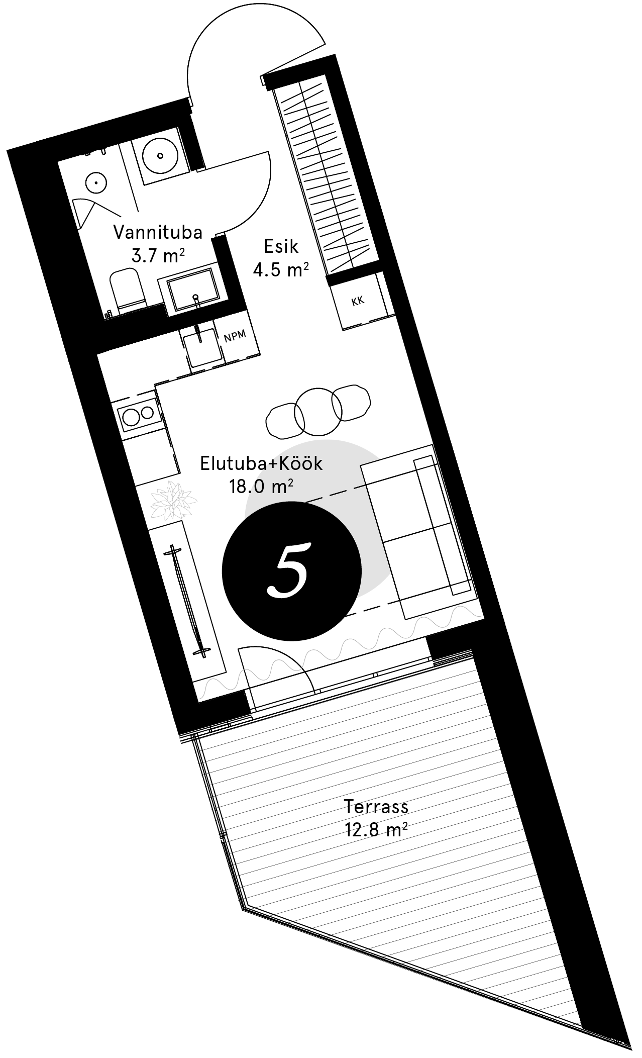 Korteriplaan – Korter 5