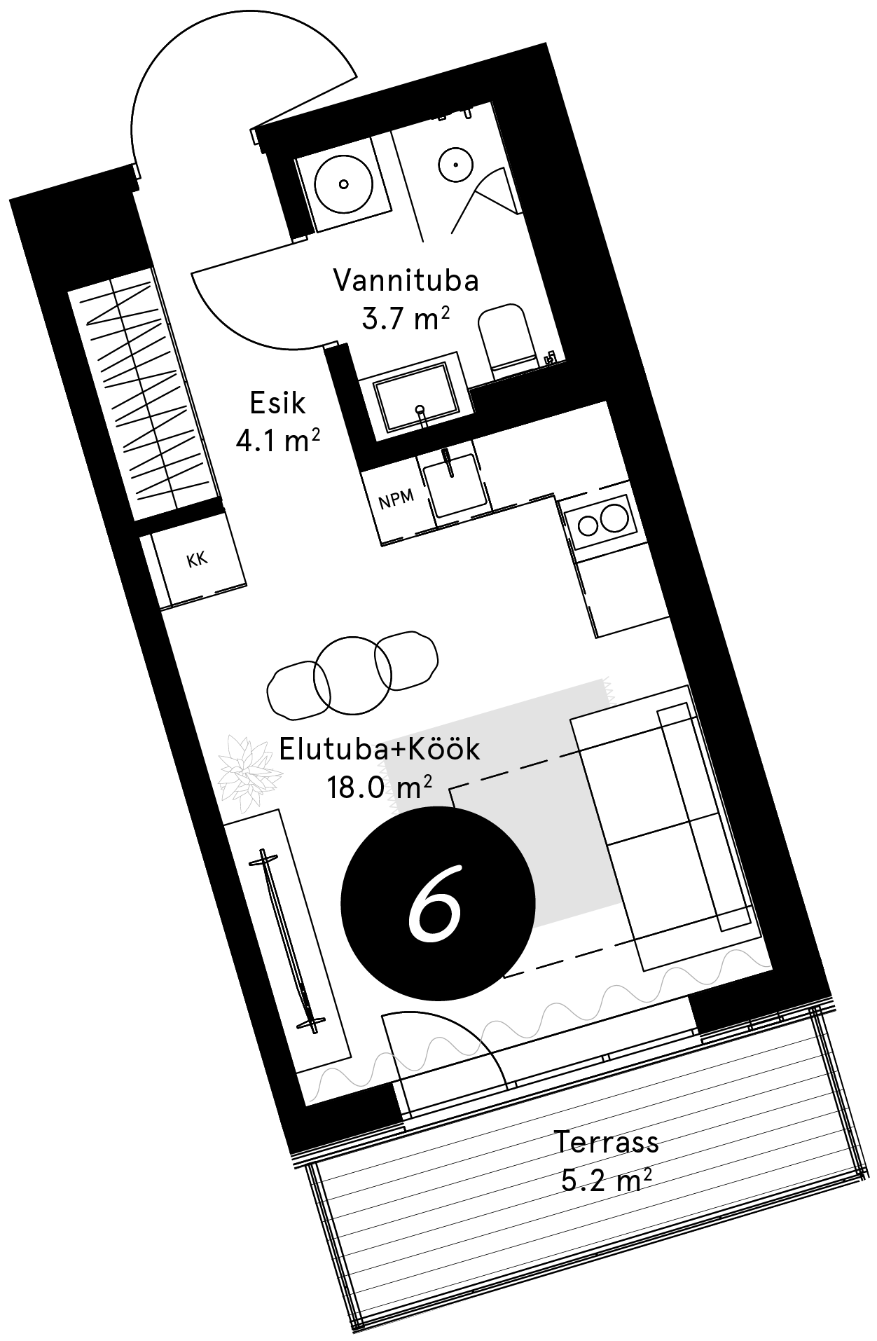 Korteriplaan – Korter 6