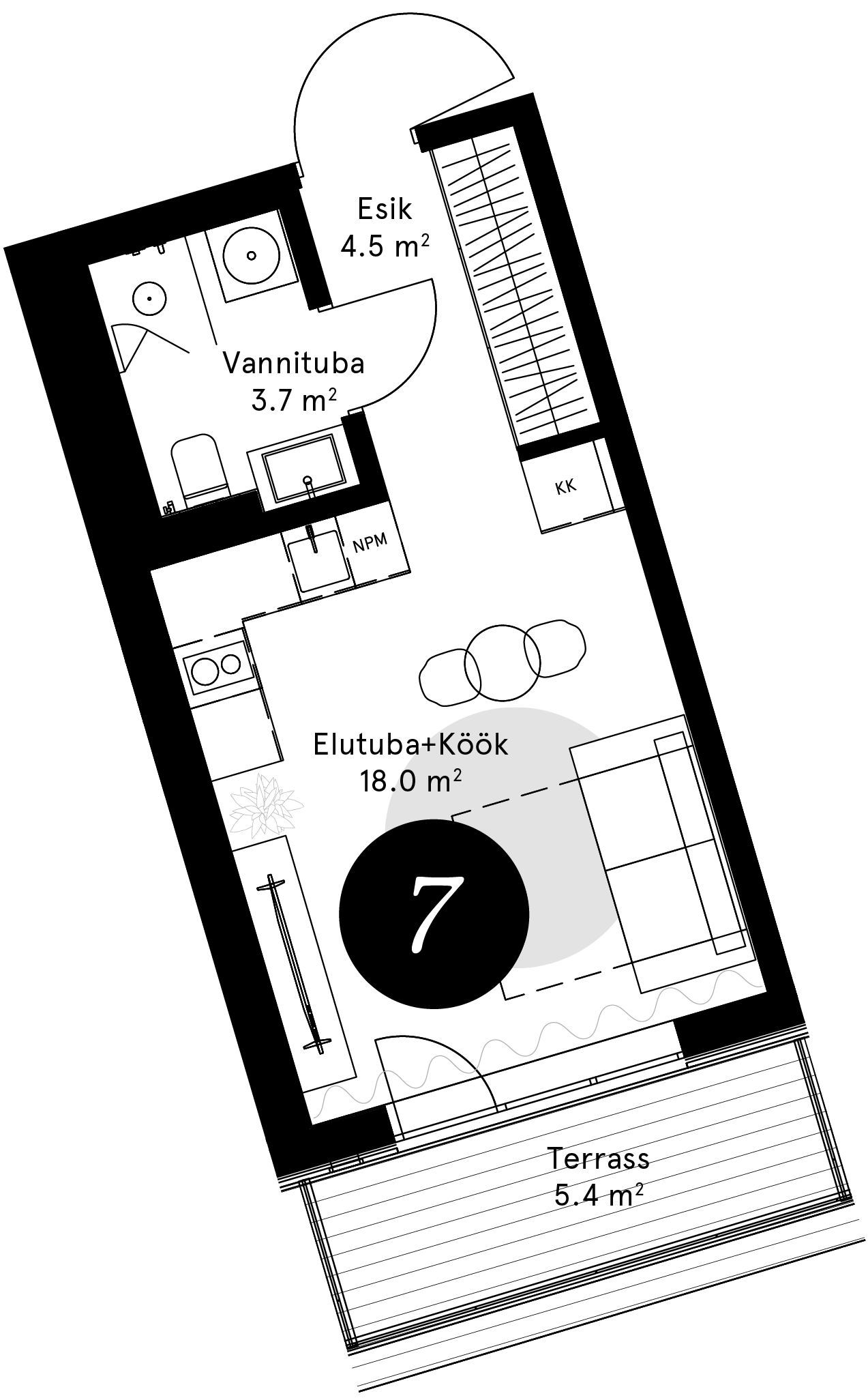 Korteriplaan – Korter 7