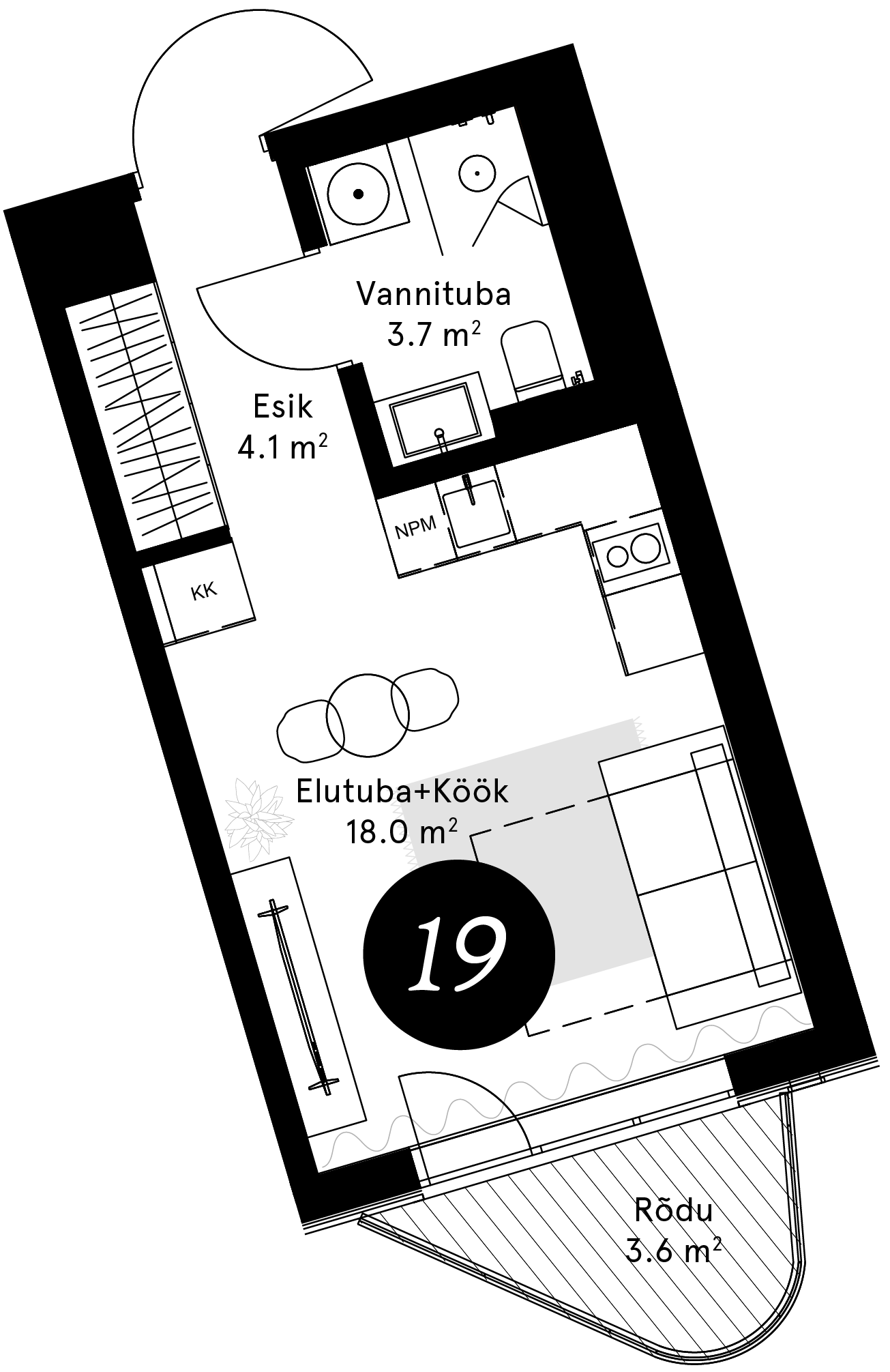 Korteriplaan – Korter 19