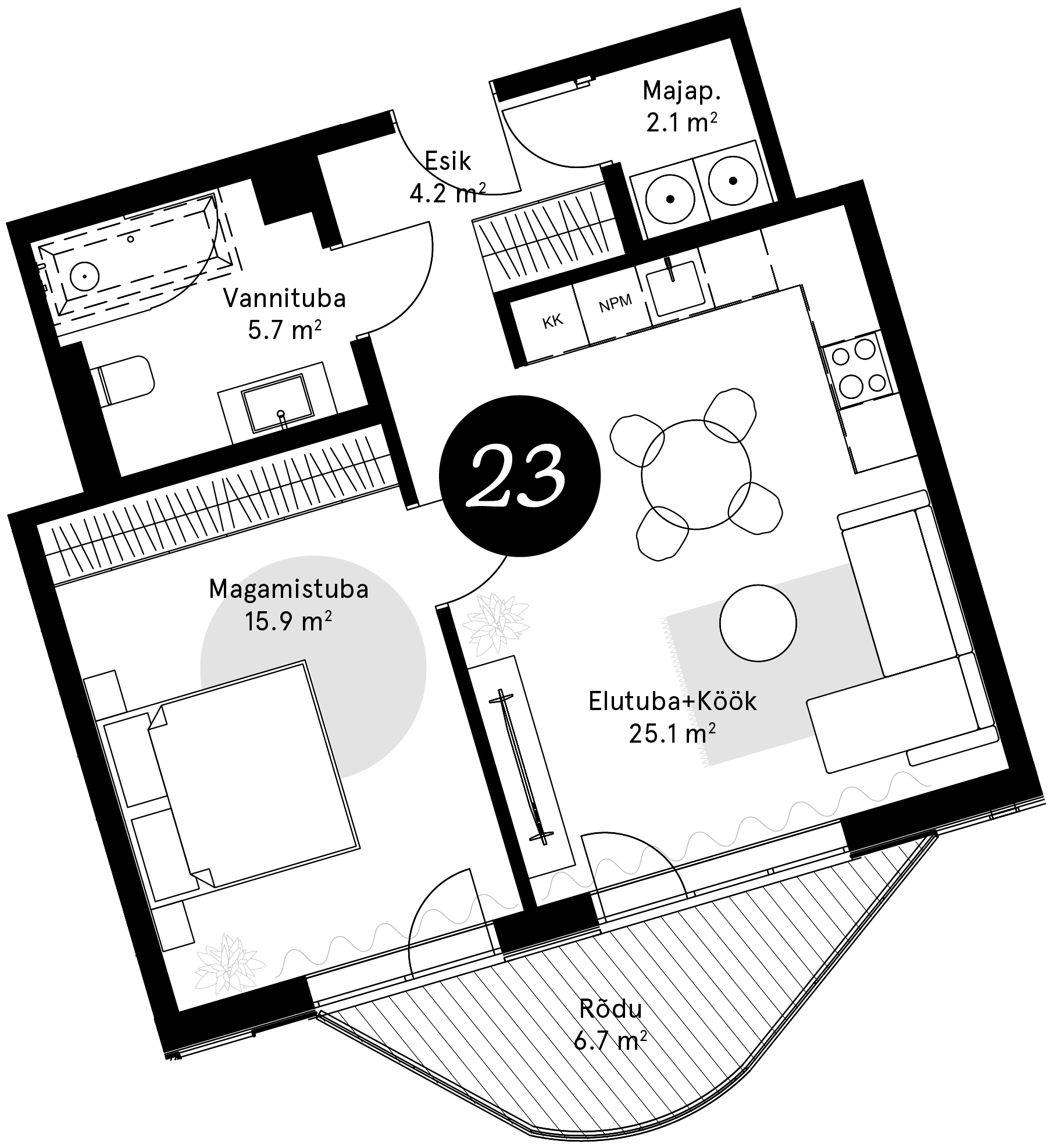 Korteriplaan – Korter 23