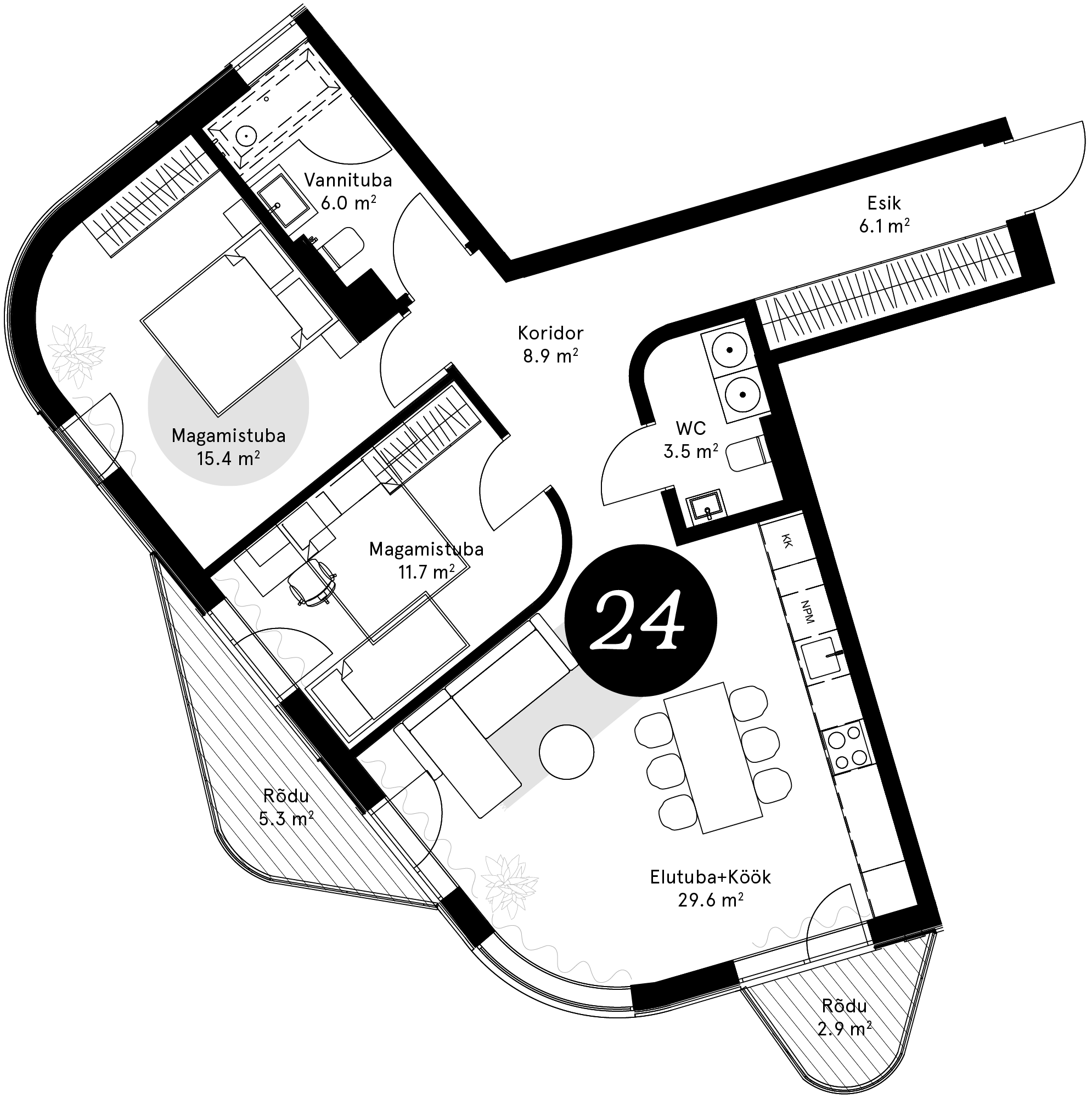 Korteriplaan – Korter 24