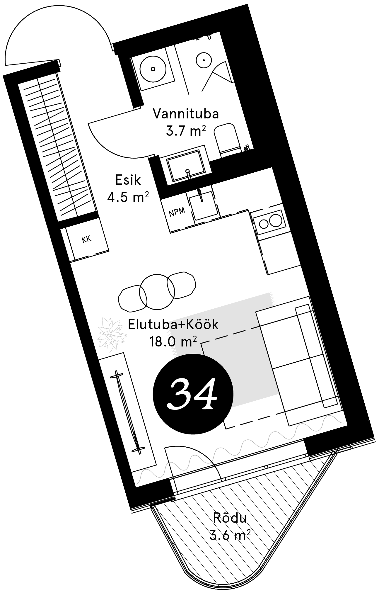 Korteriplaan – Korter 34
