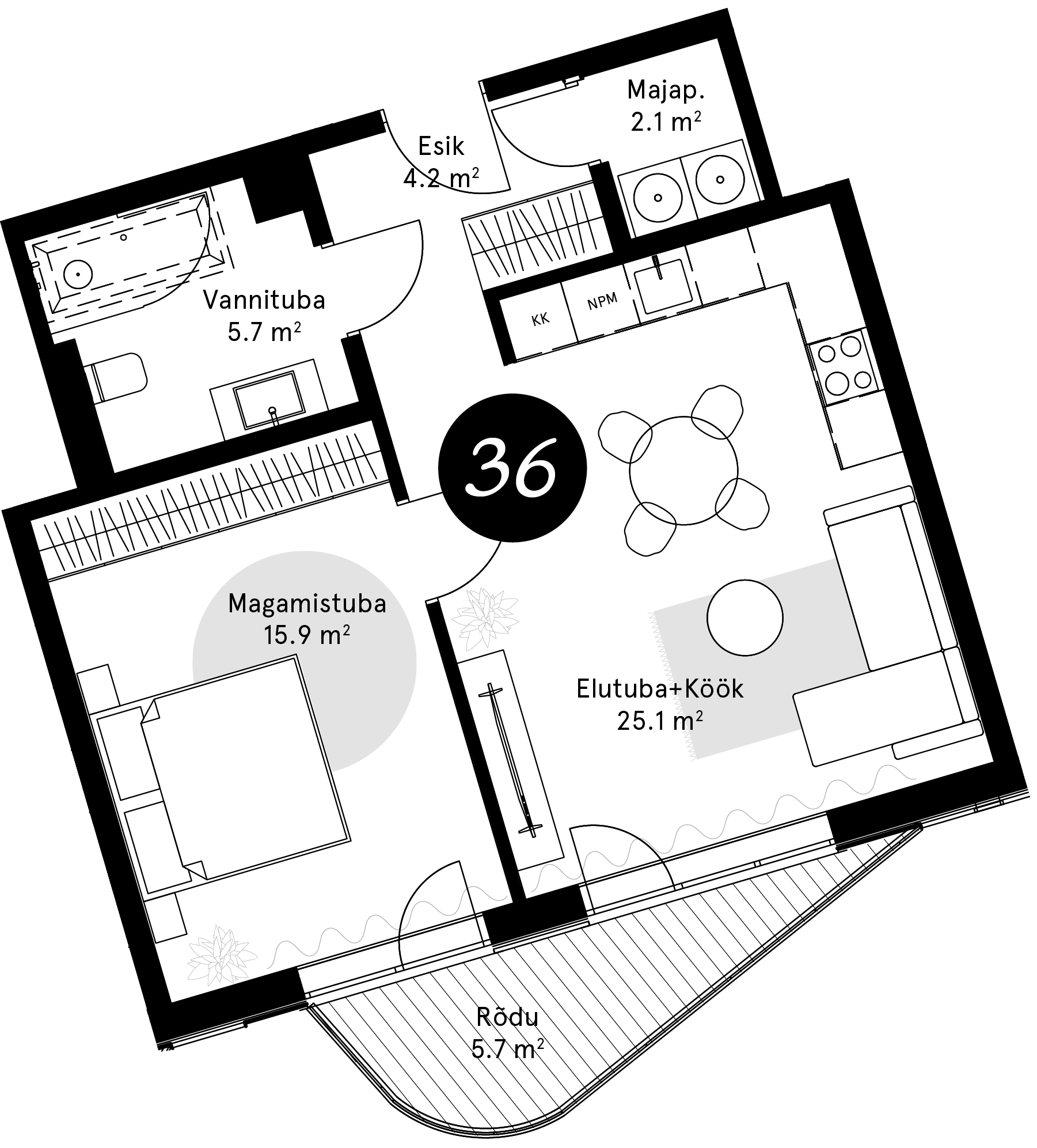 Korteriplaan – Korter 36
