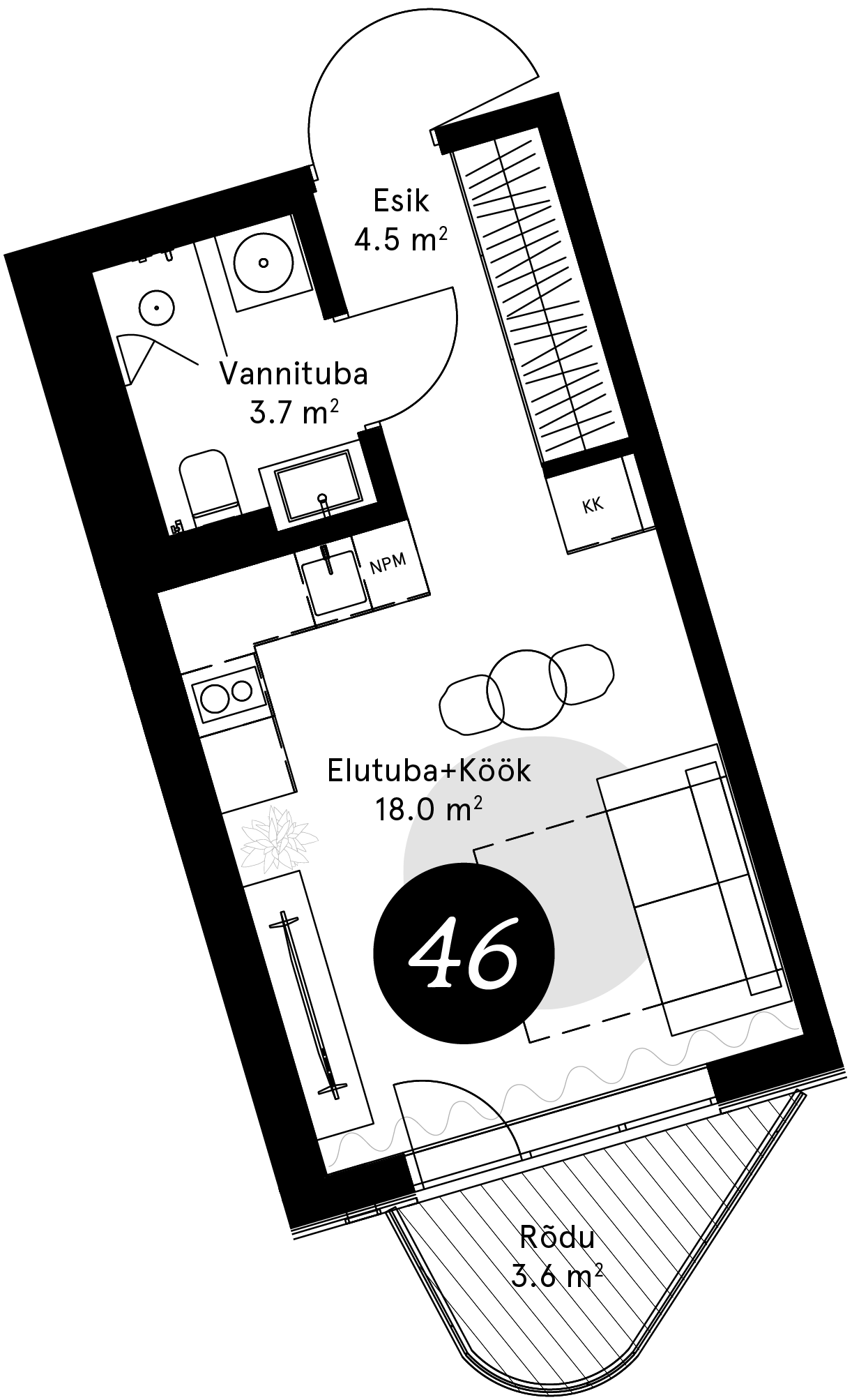 Korteriplaan – Korter 46