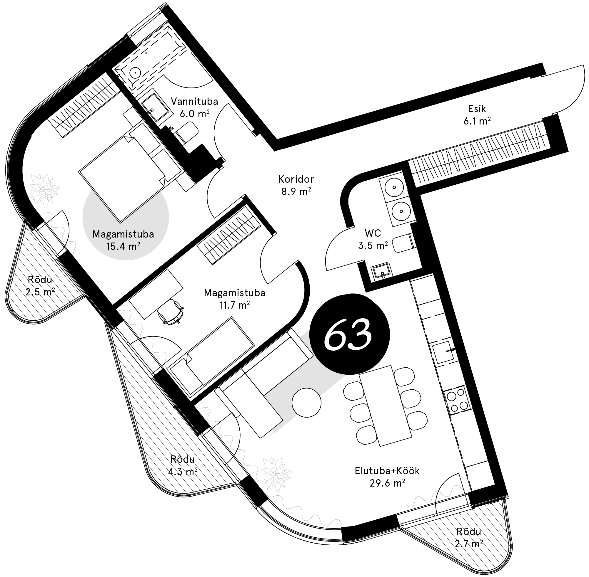 Korteriplaan – Korter 63