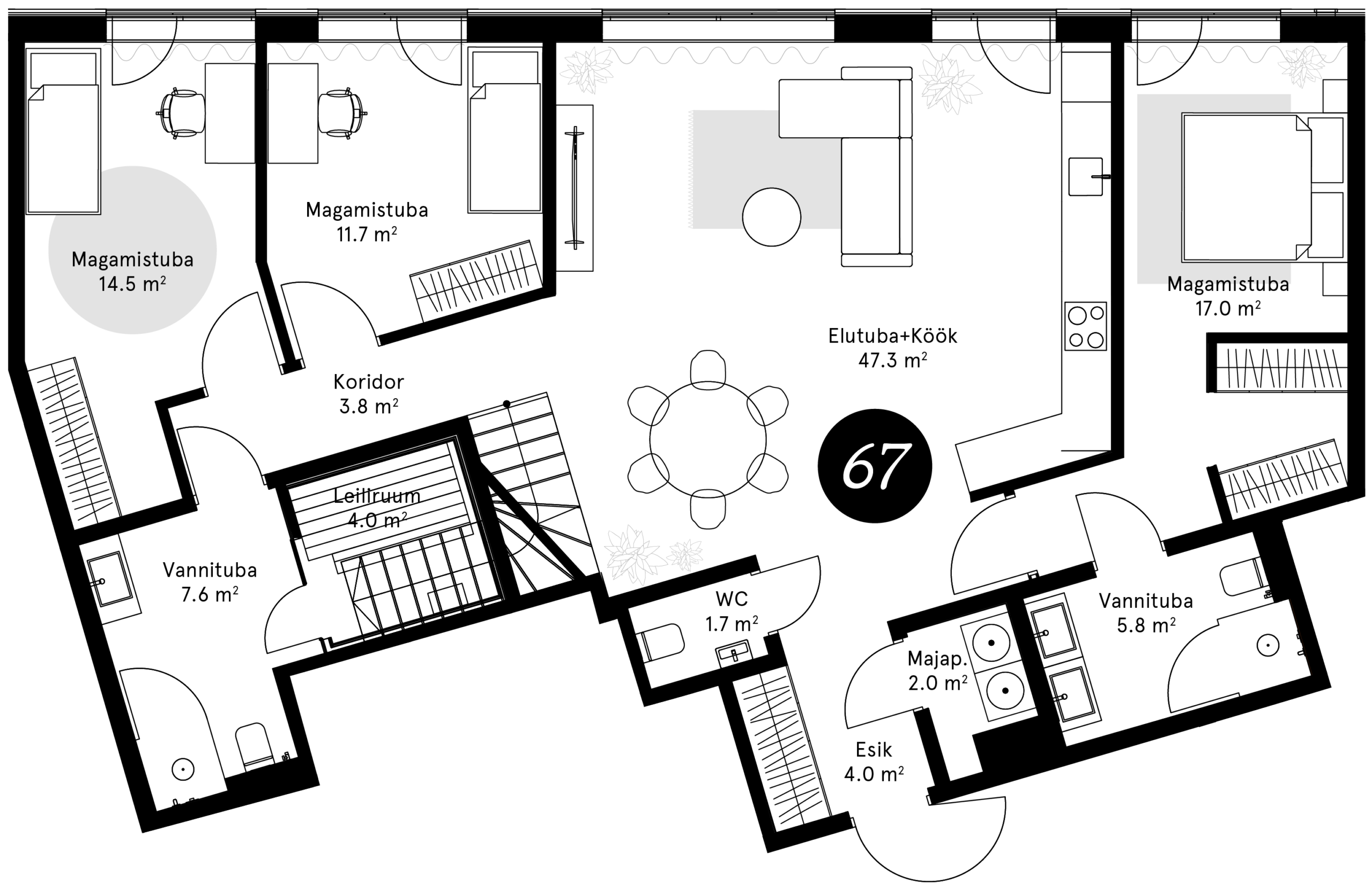 Korteriplaan – Korter 67