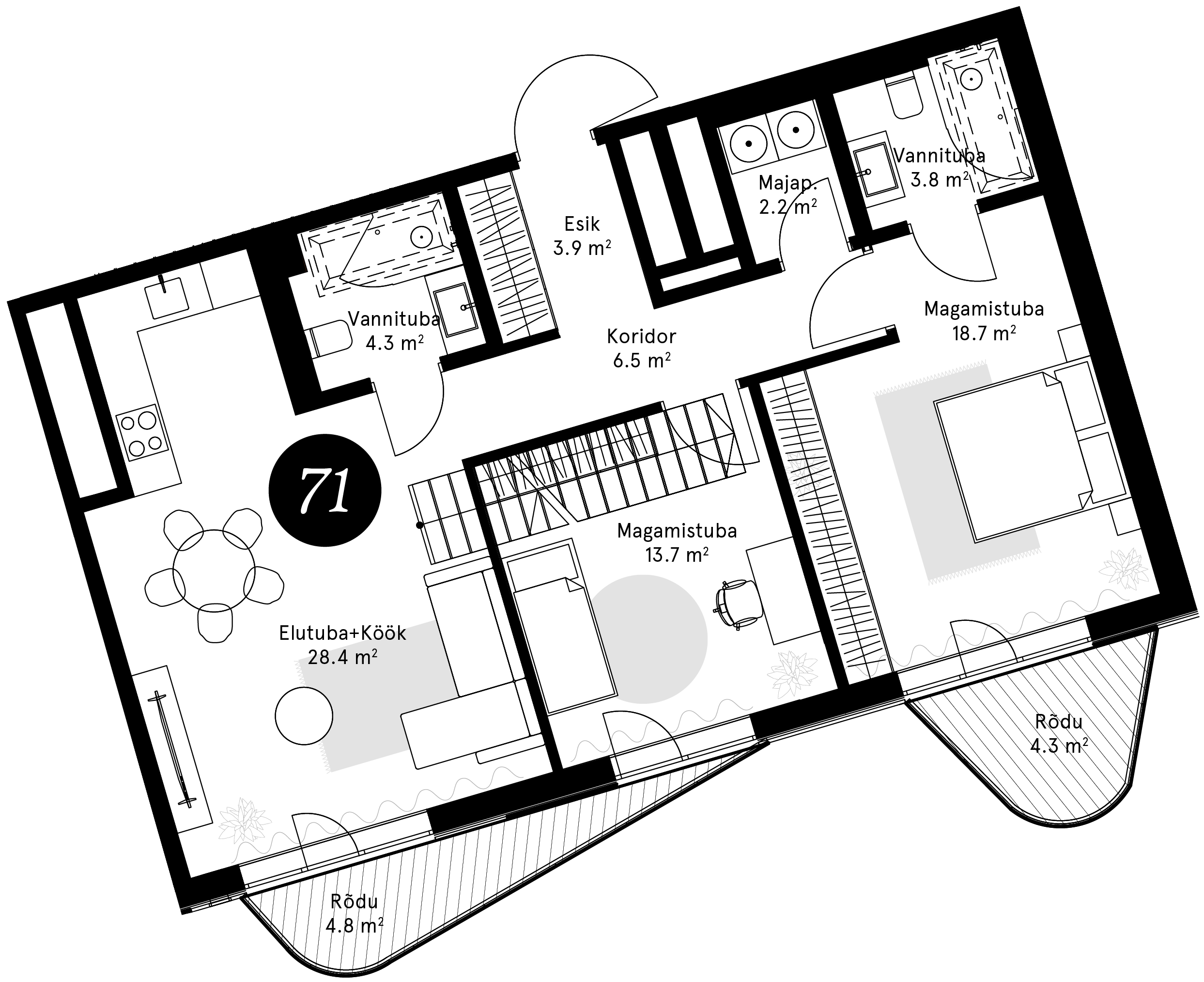 Korteriplaan – Korter 71
