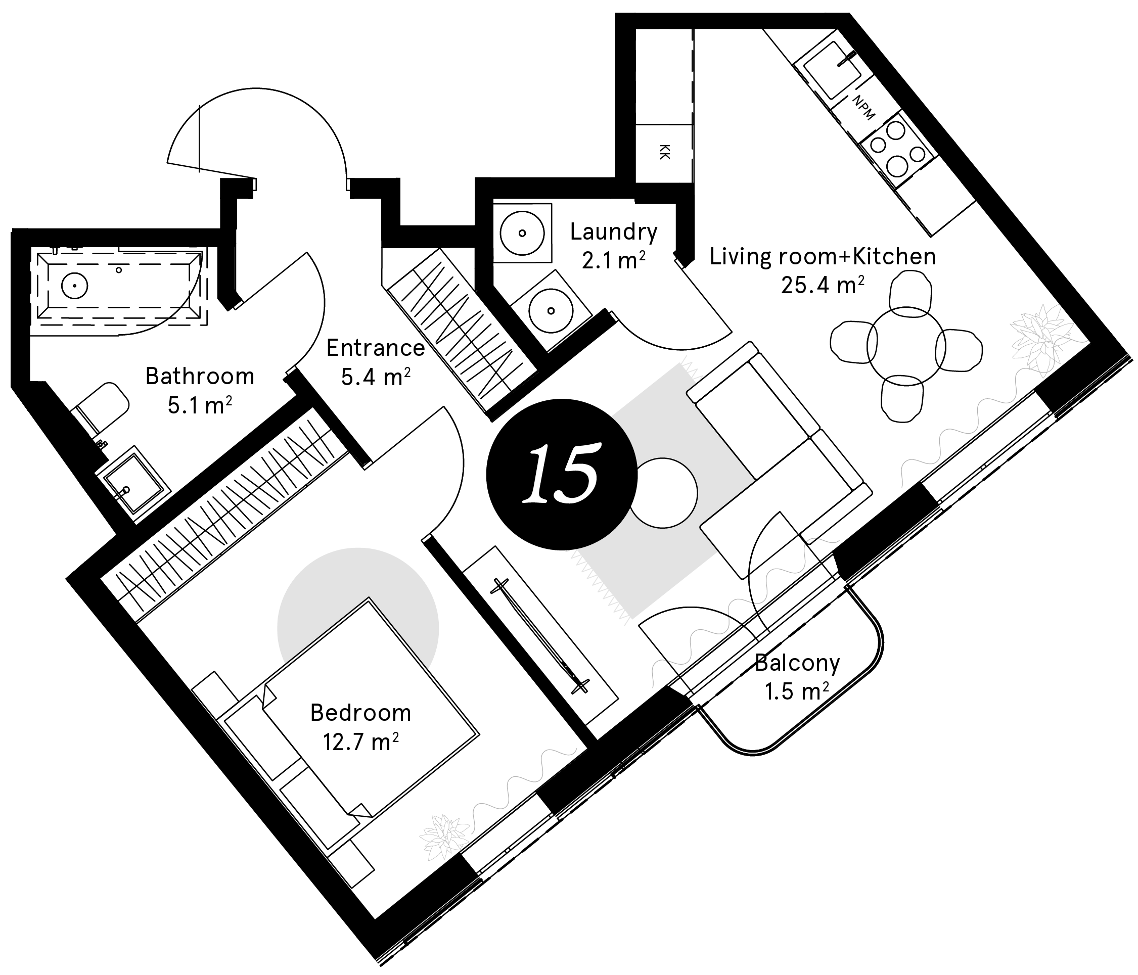 Plan – Apartment 15