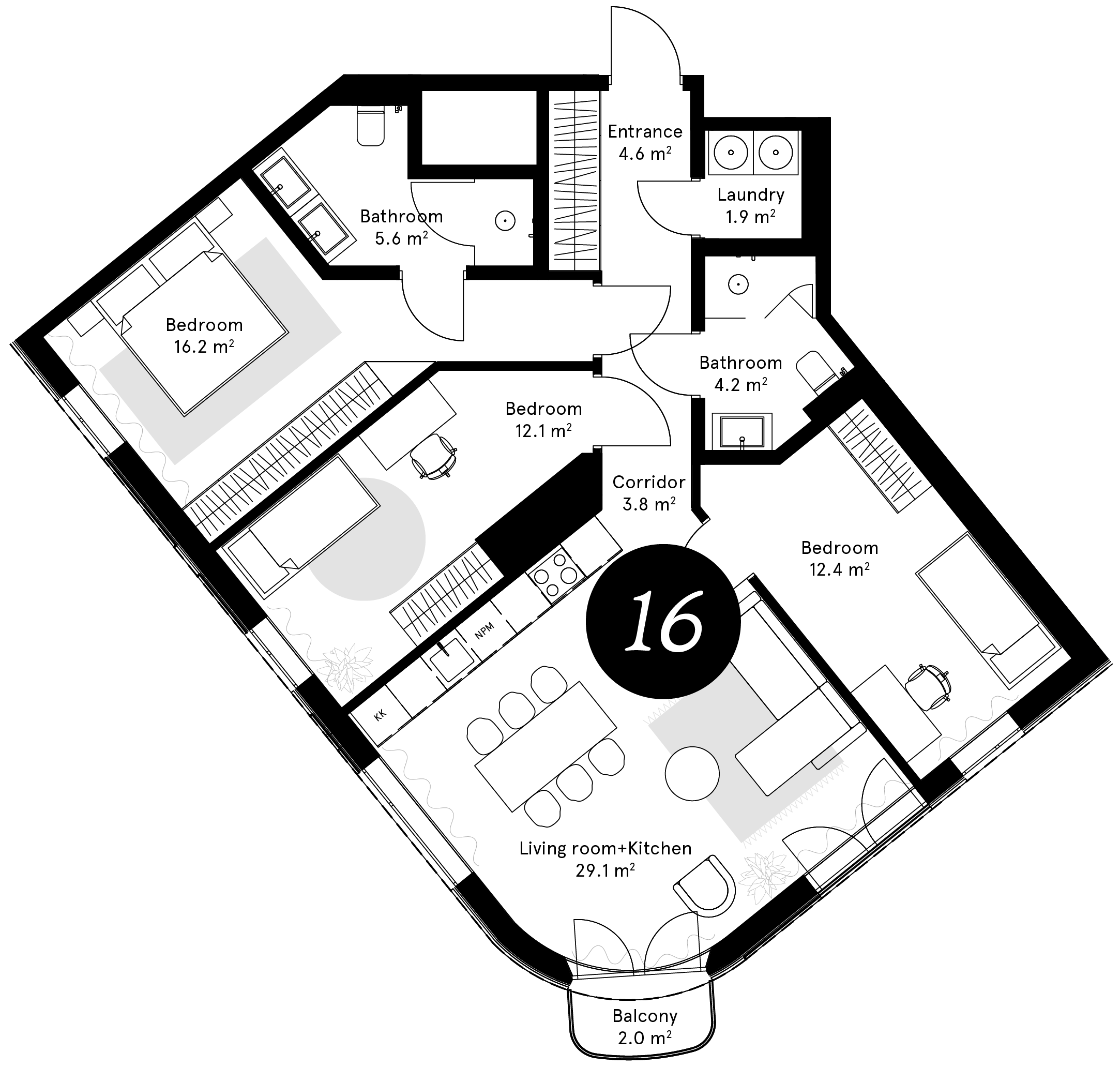 Plan – Apartment 16