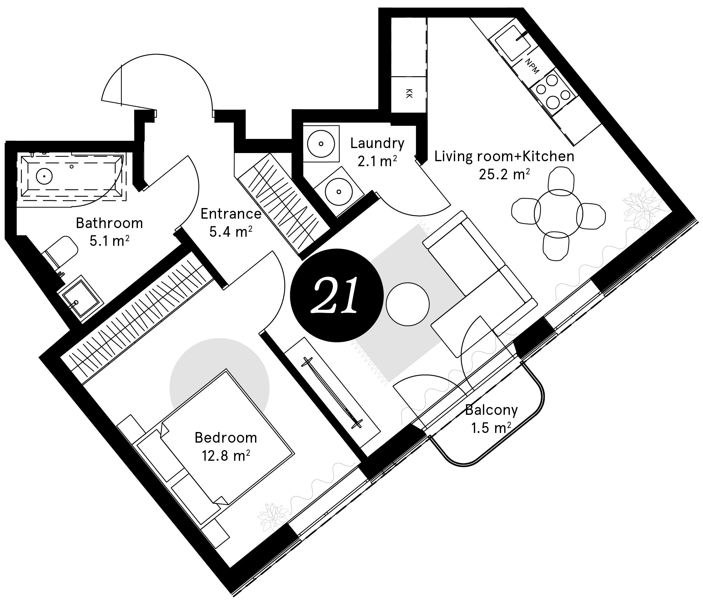 Plan – Apartment 21