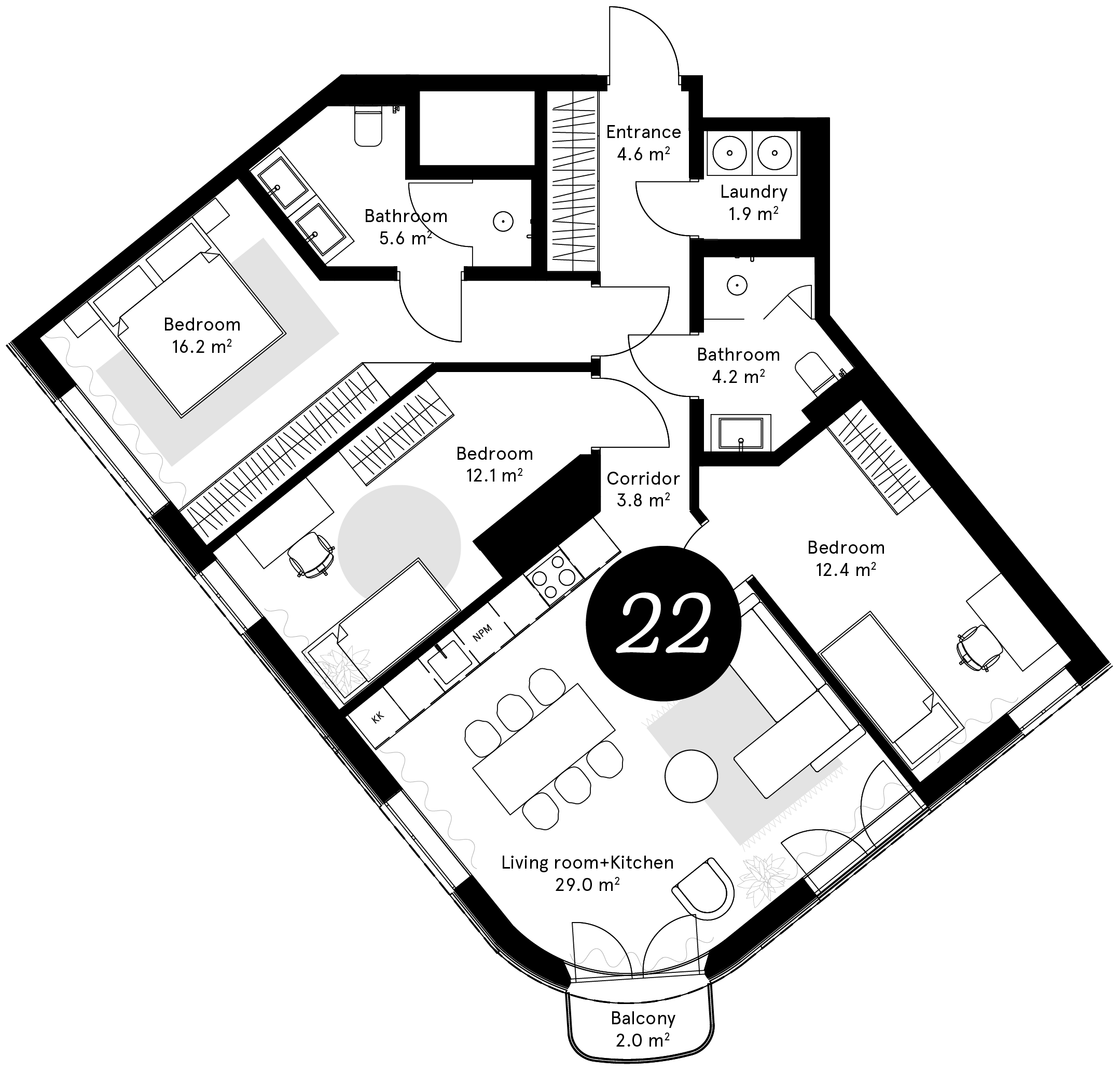 Plan – Apartment 22
