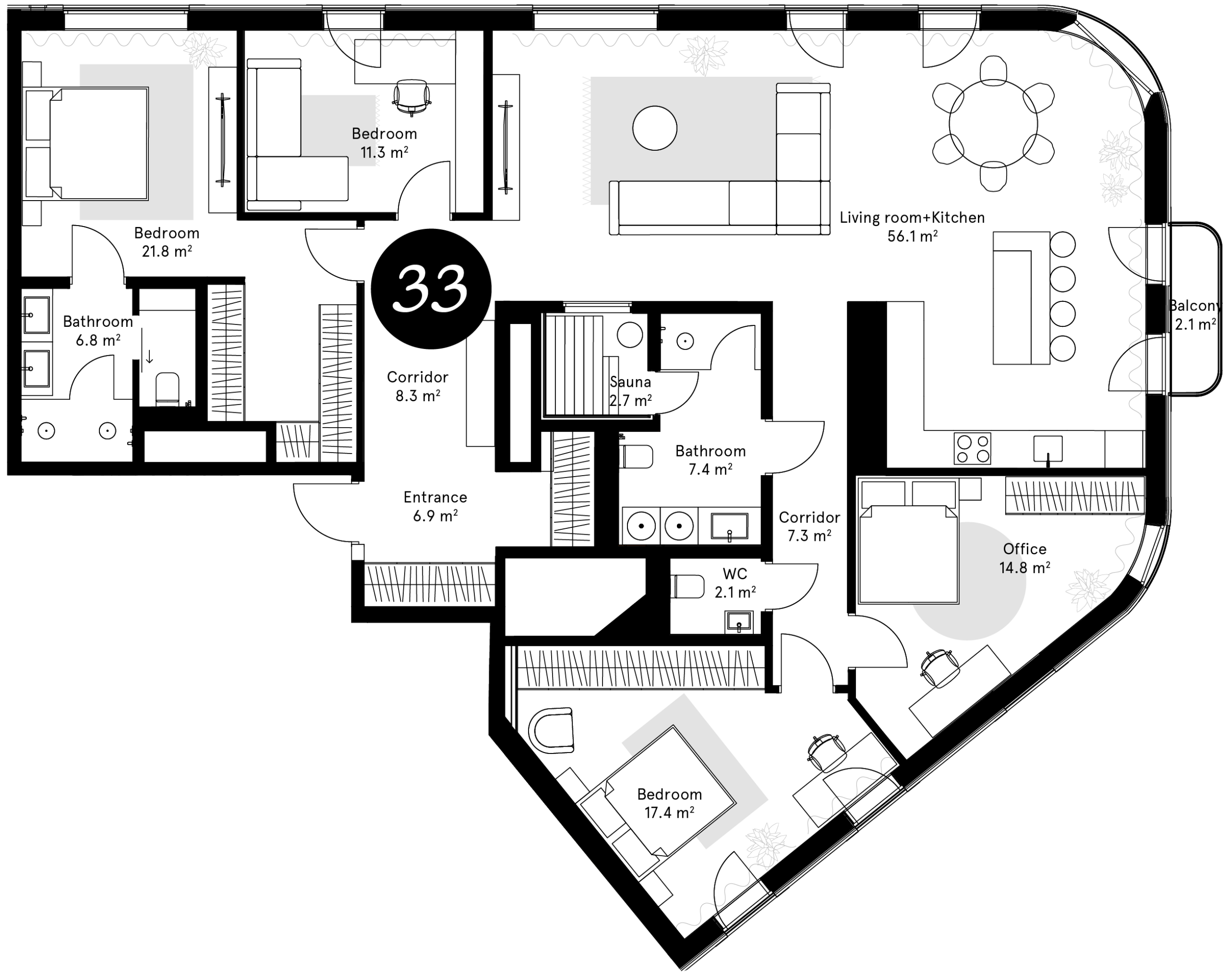 Plan – Apartment 33