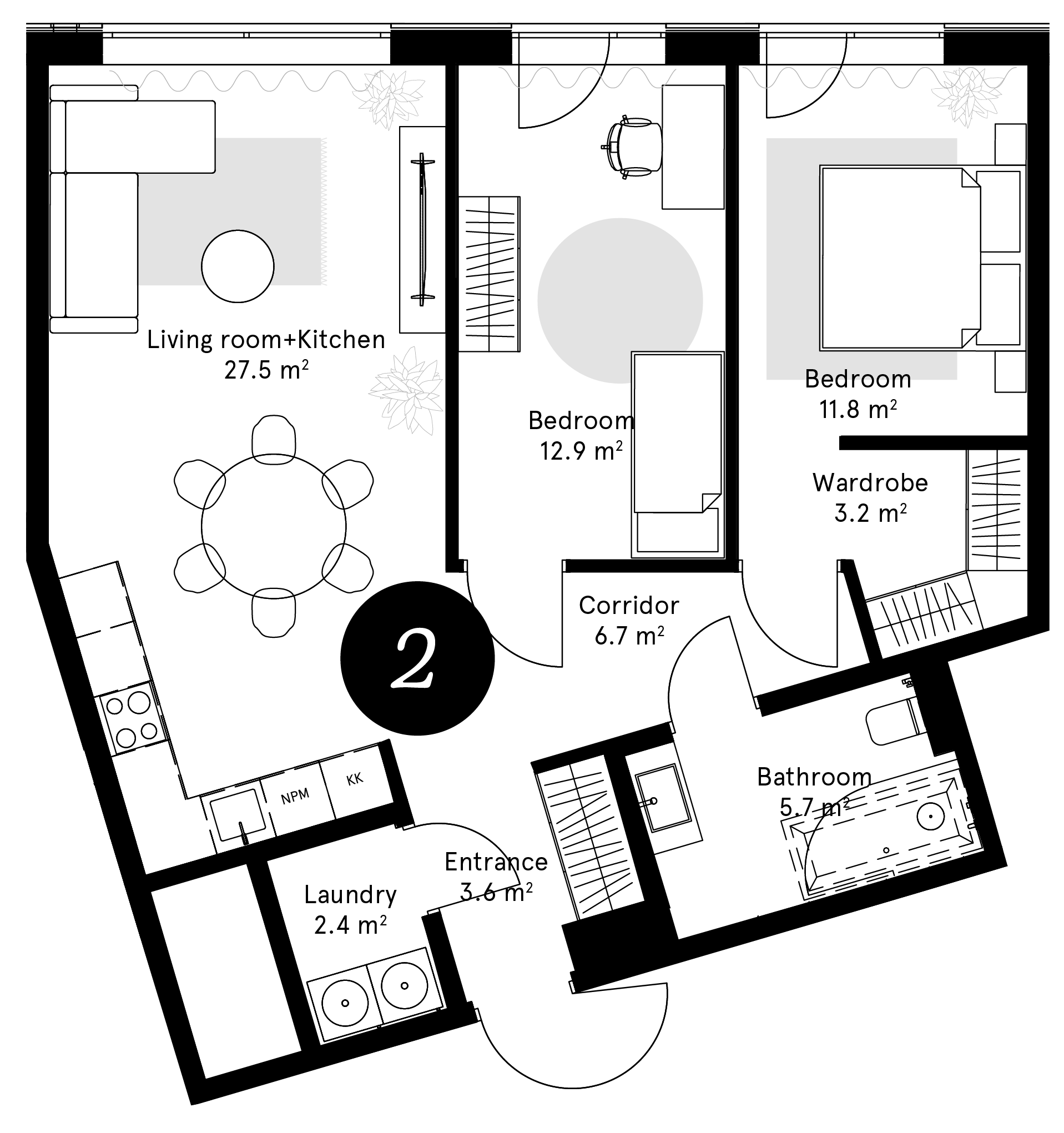 Plan – Apartment 2