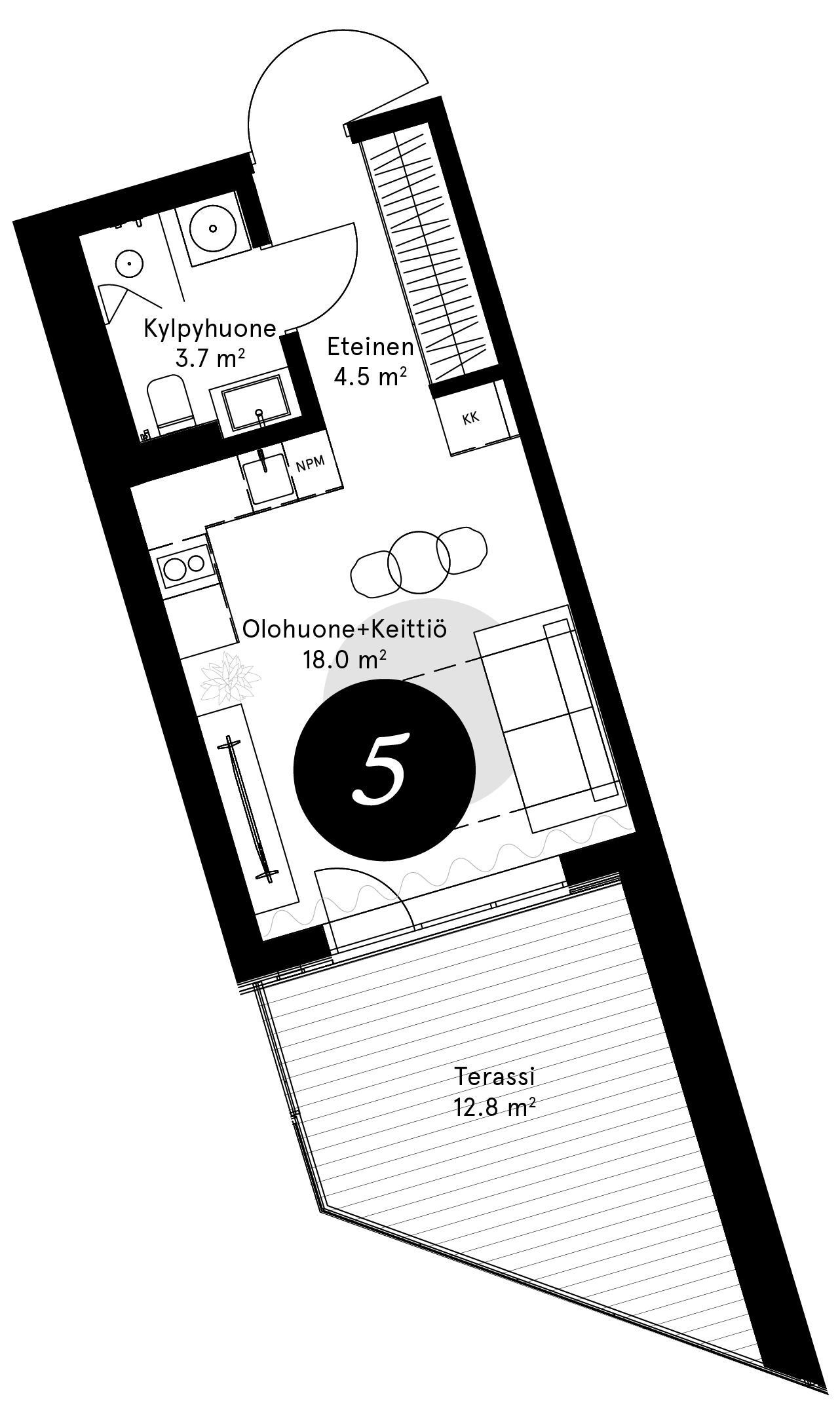 Pohjapiirros – Huoneisto 5