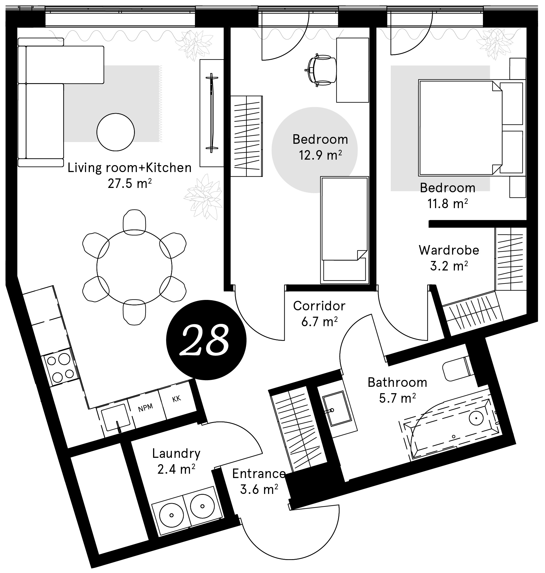 Plan – Apartment 28