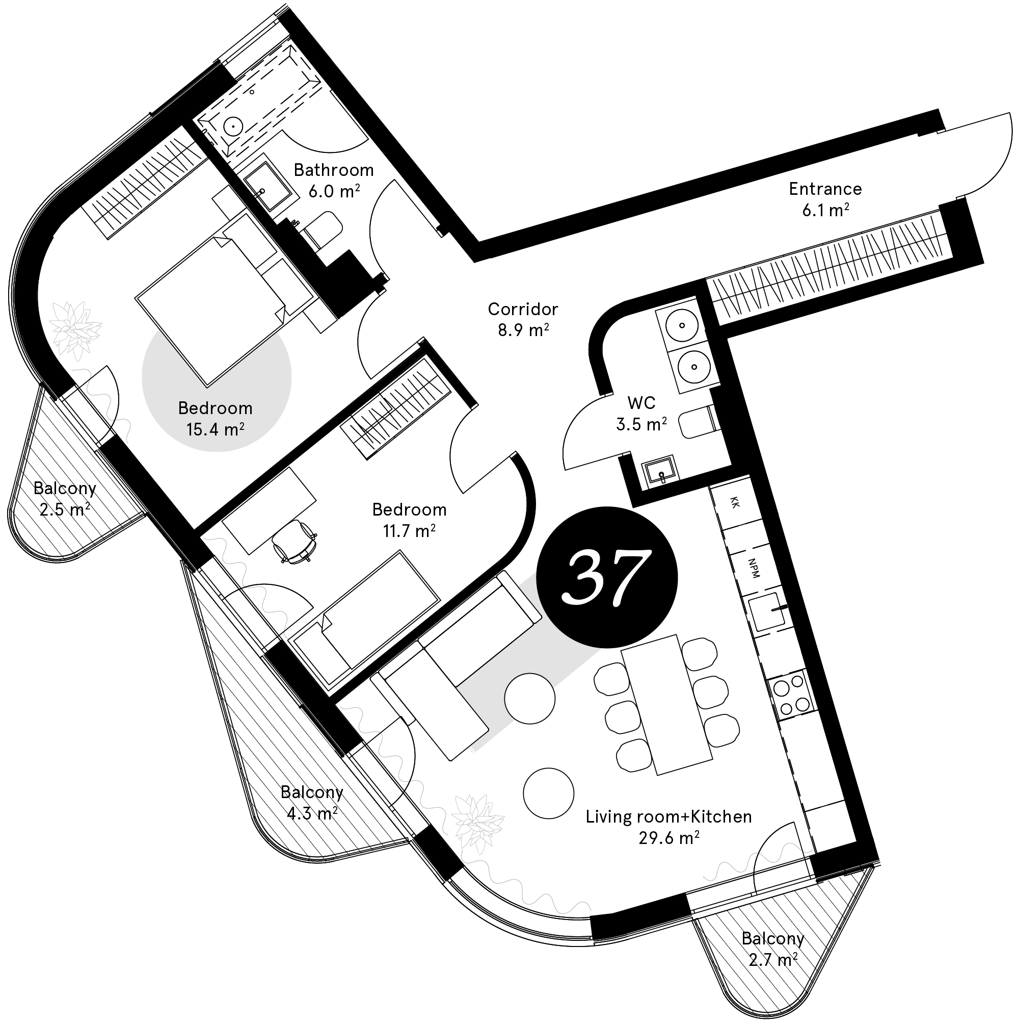 Plan – Apartment 37