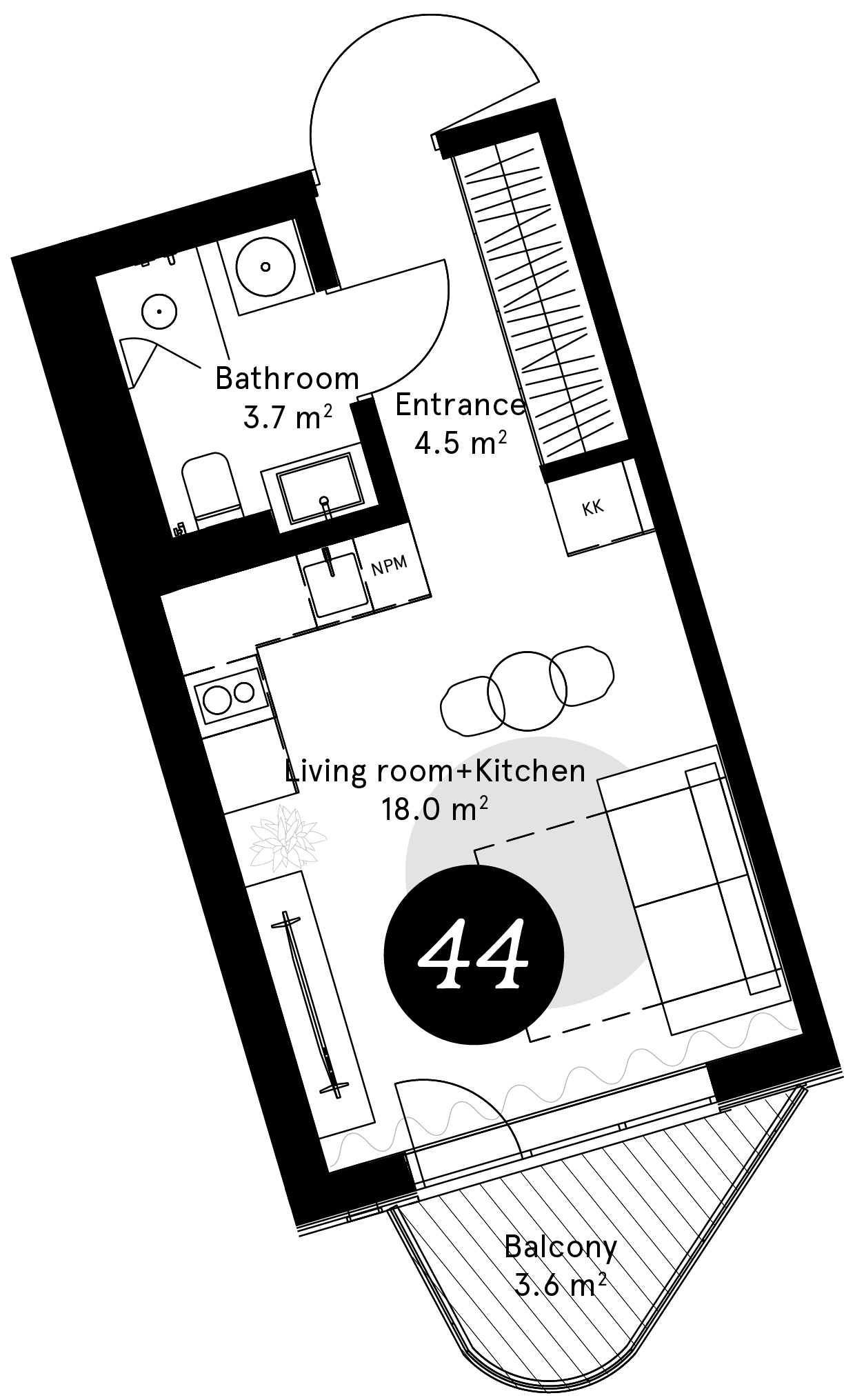 Plan – Apartment 44