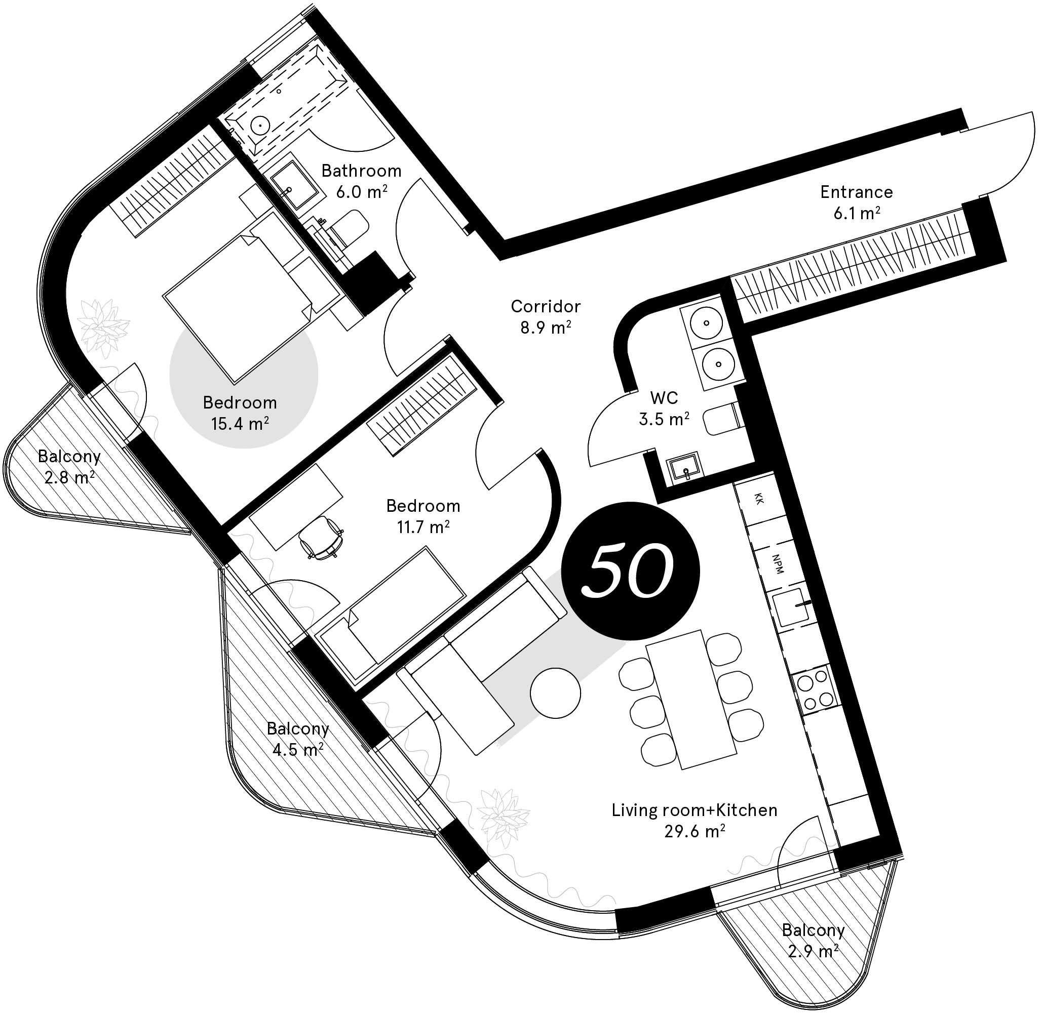 Plan – Apartment 50