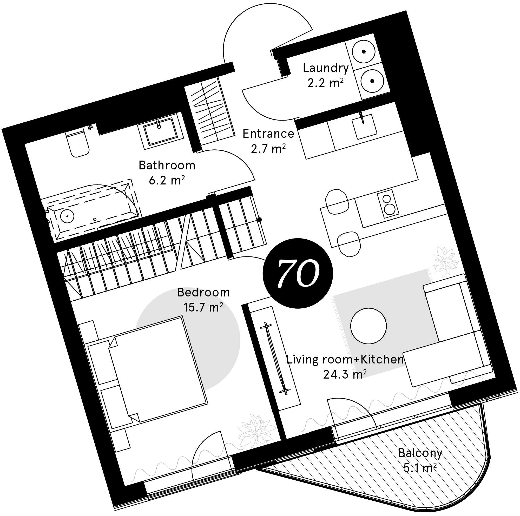 Plan – Apartment 70