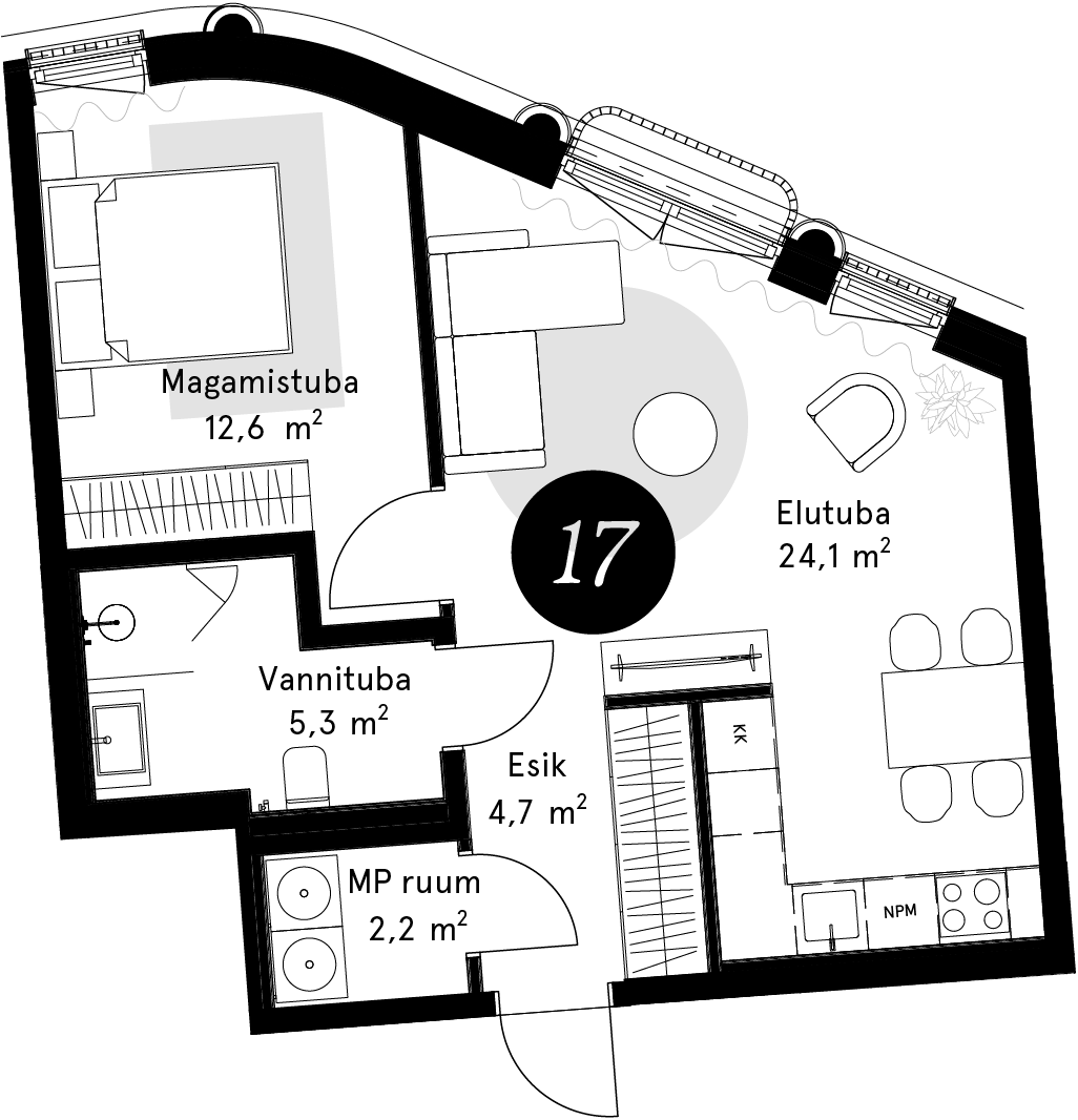 Korteriplaan – Korter 17