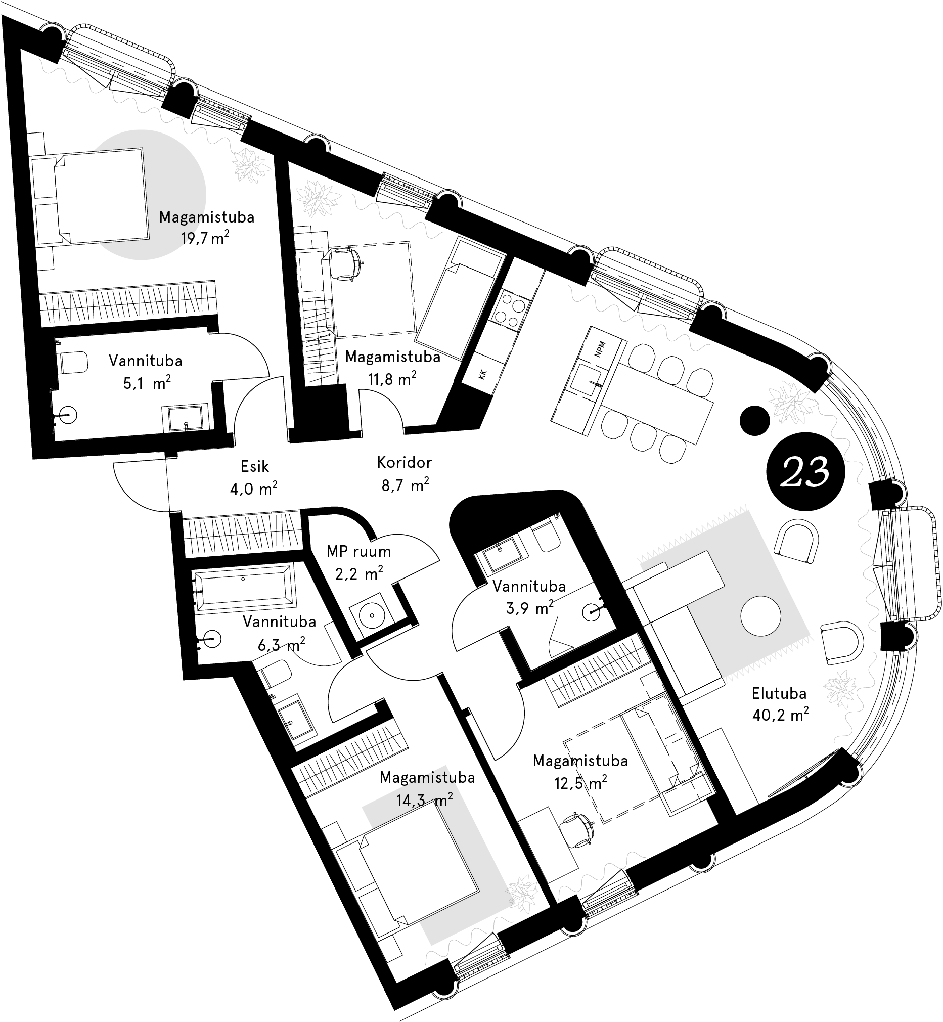 Korteriplaan – Korter 23