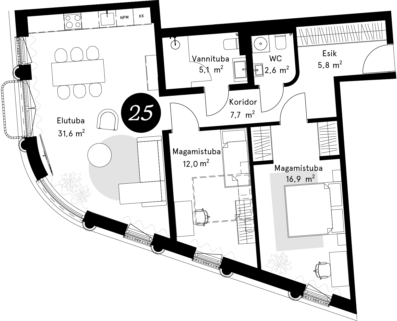 Korteriplaan – Korter 25