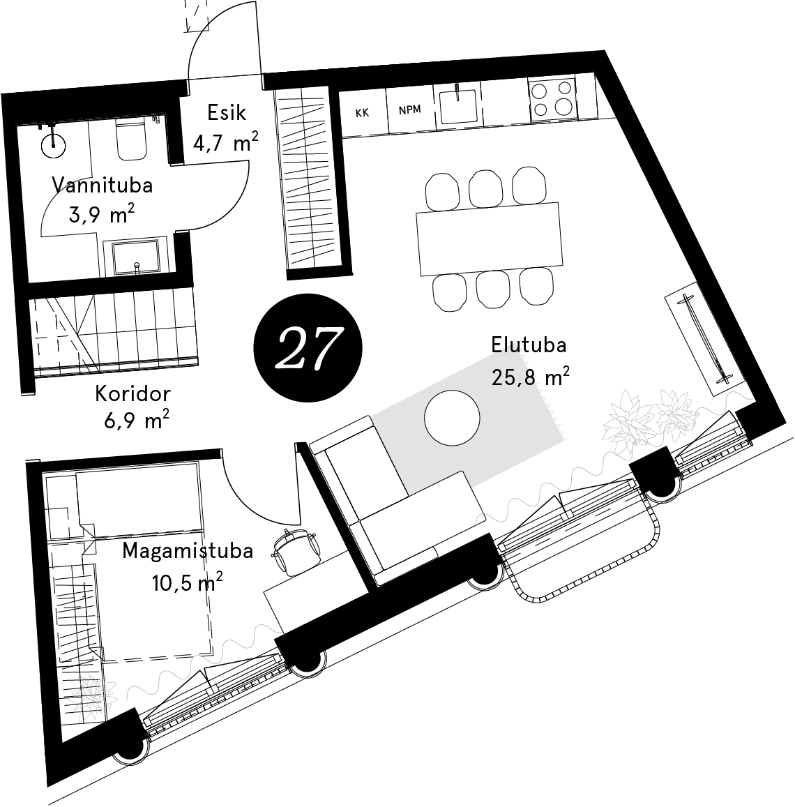 Korteriplaan – Korter 27