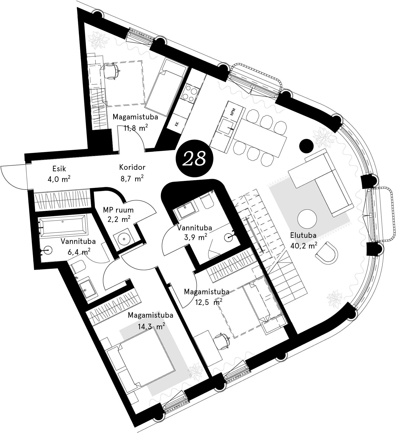 Korteriplaan – Korter 28