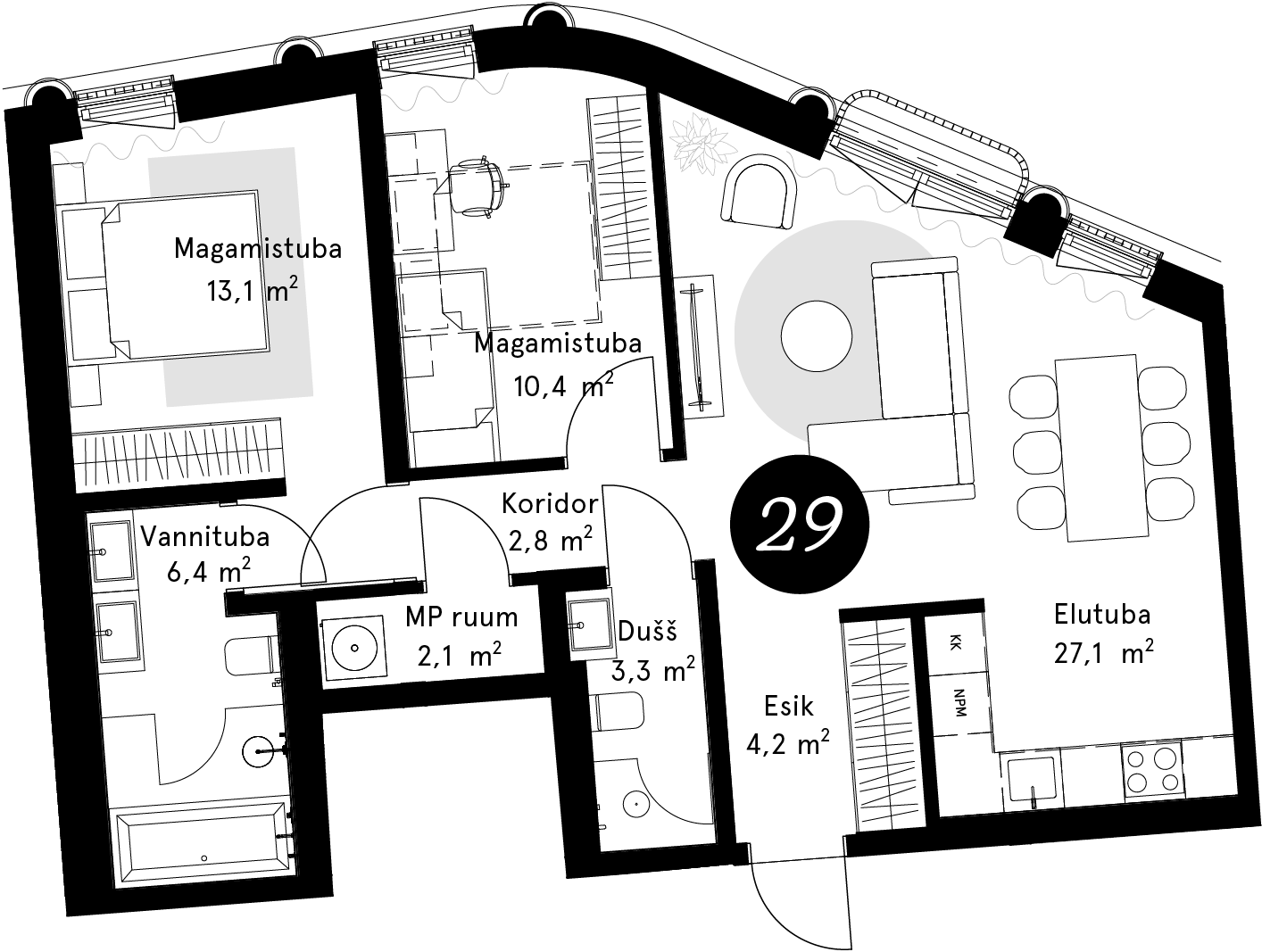 Korteriplaan – Korter 29