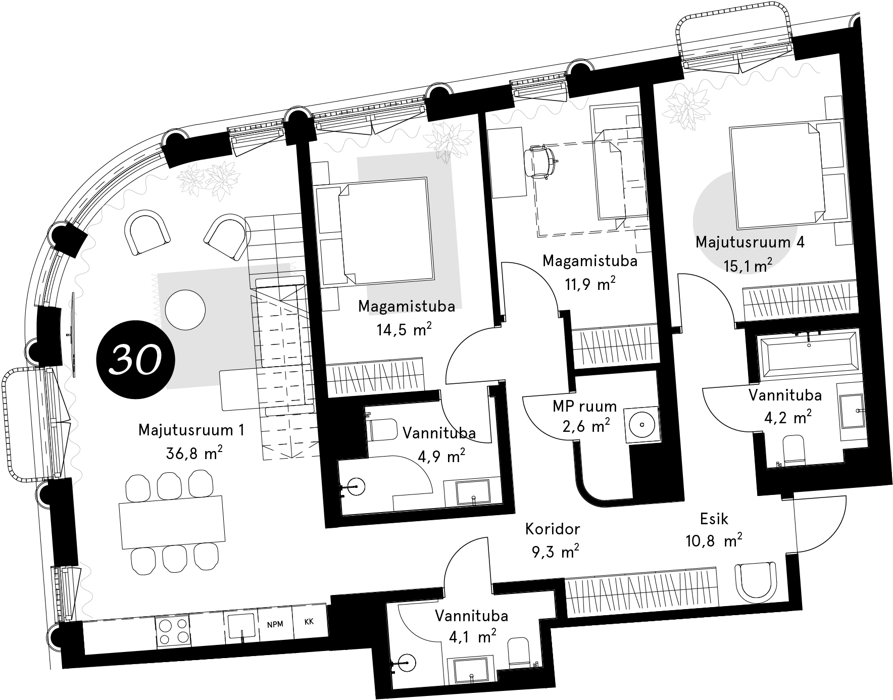 Korteriplaan – Külaliskorter 30